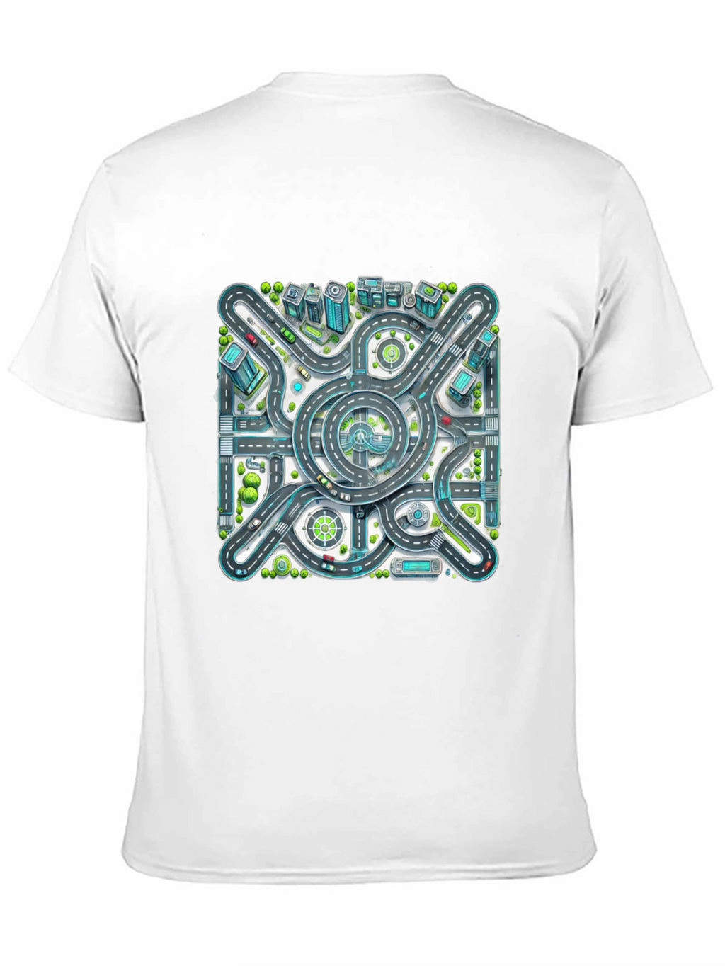 Roadmap Graphic Tee - Cityscape Design