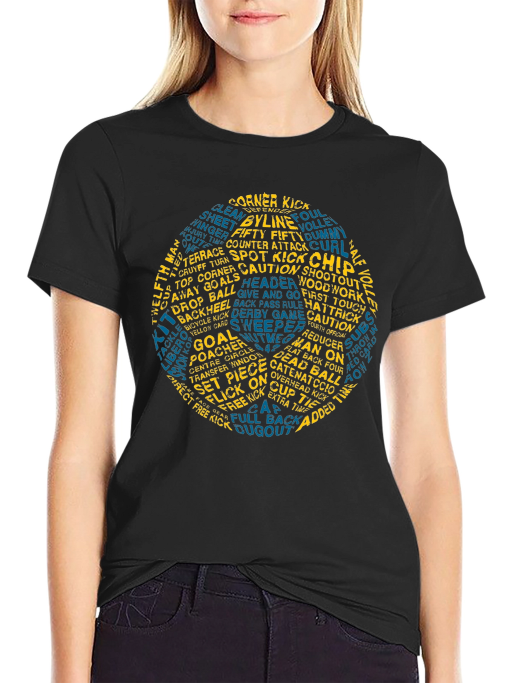 Soccer Word Art T-Shirt - Novelty Graphic Tee