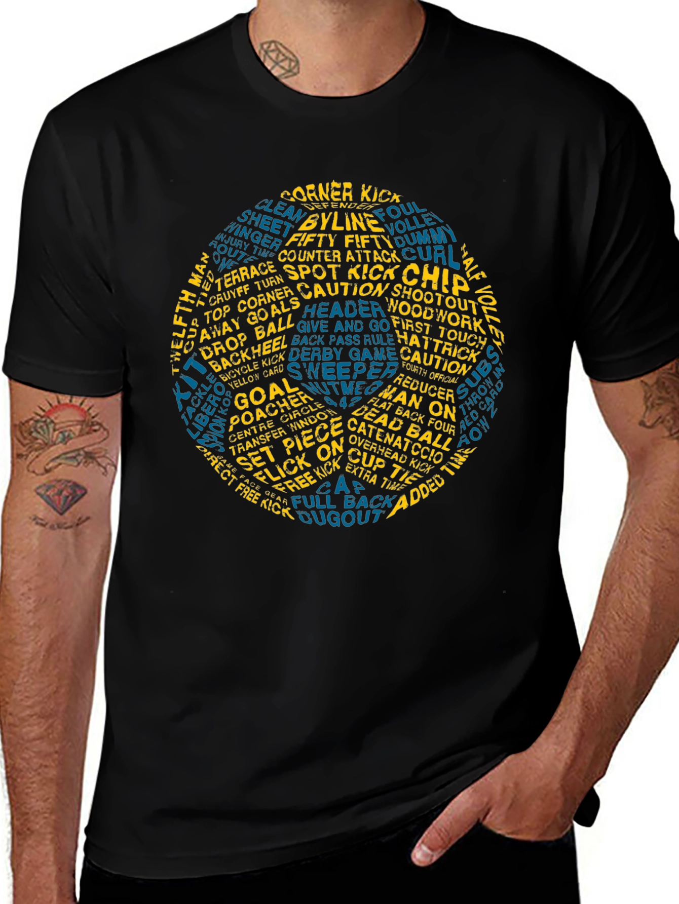 Soccer Word Art T-Shirt - Novelty Graphic Tee