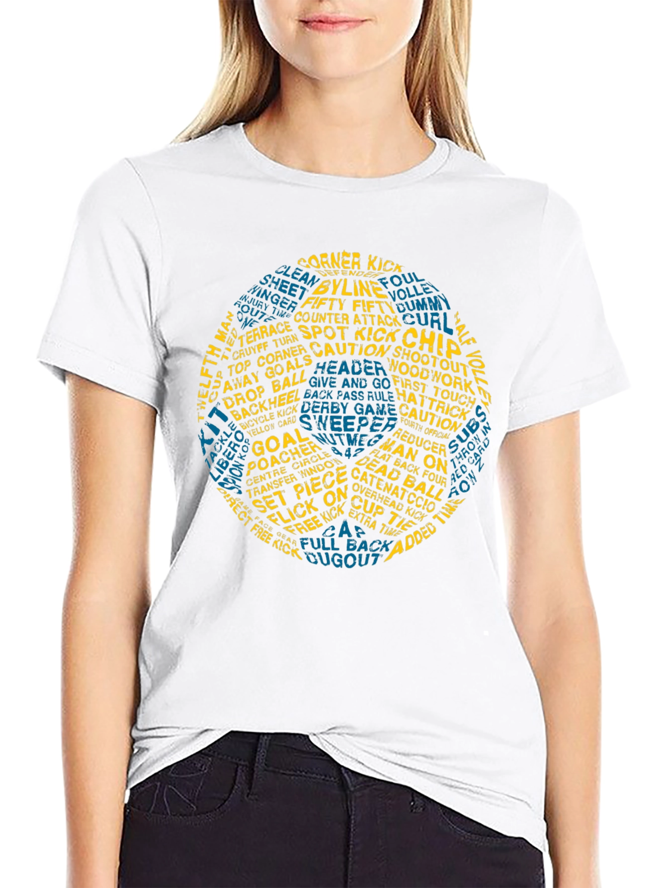 Soccer Word Art T-Shirt - Novelty Graphic Tee