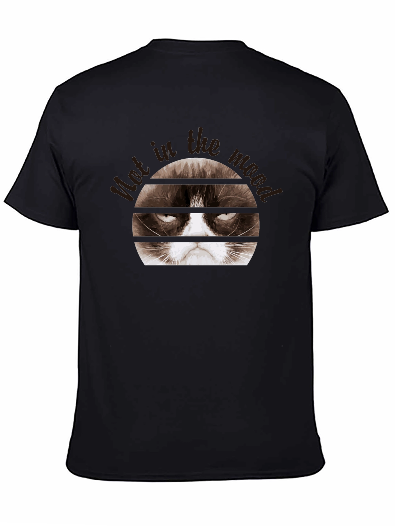Grumpy Cat Mood Black T-Shirt