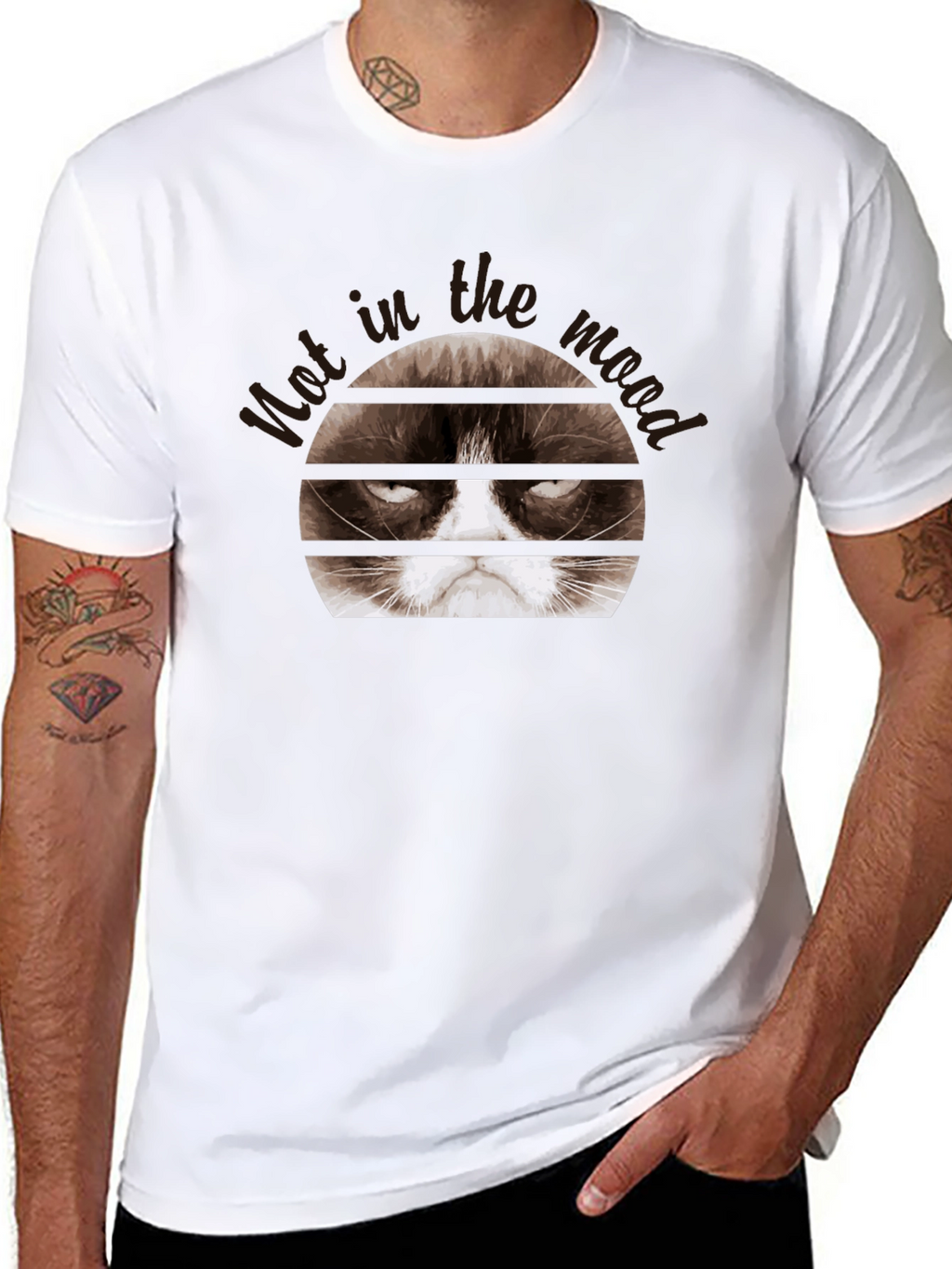 Grumpy Cat Mood Black T-Shirt