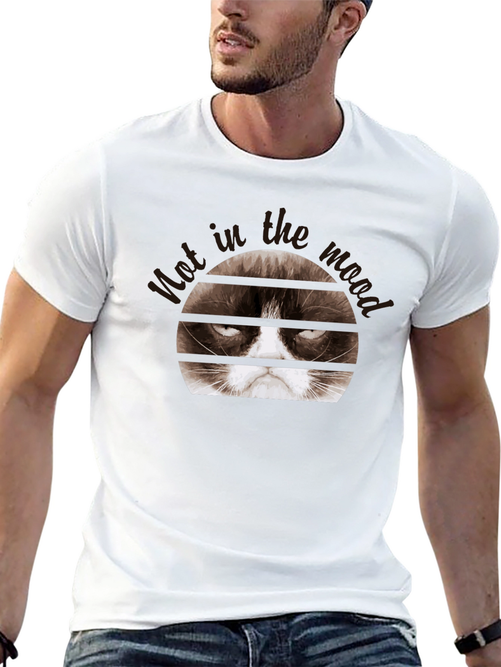 Grumpy Cat Mood Black T-Shirt