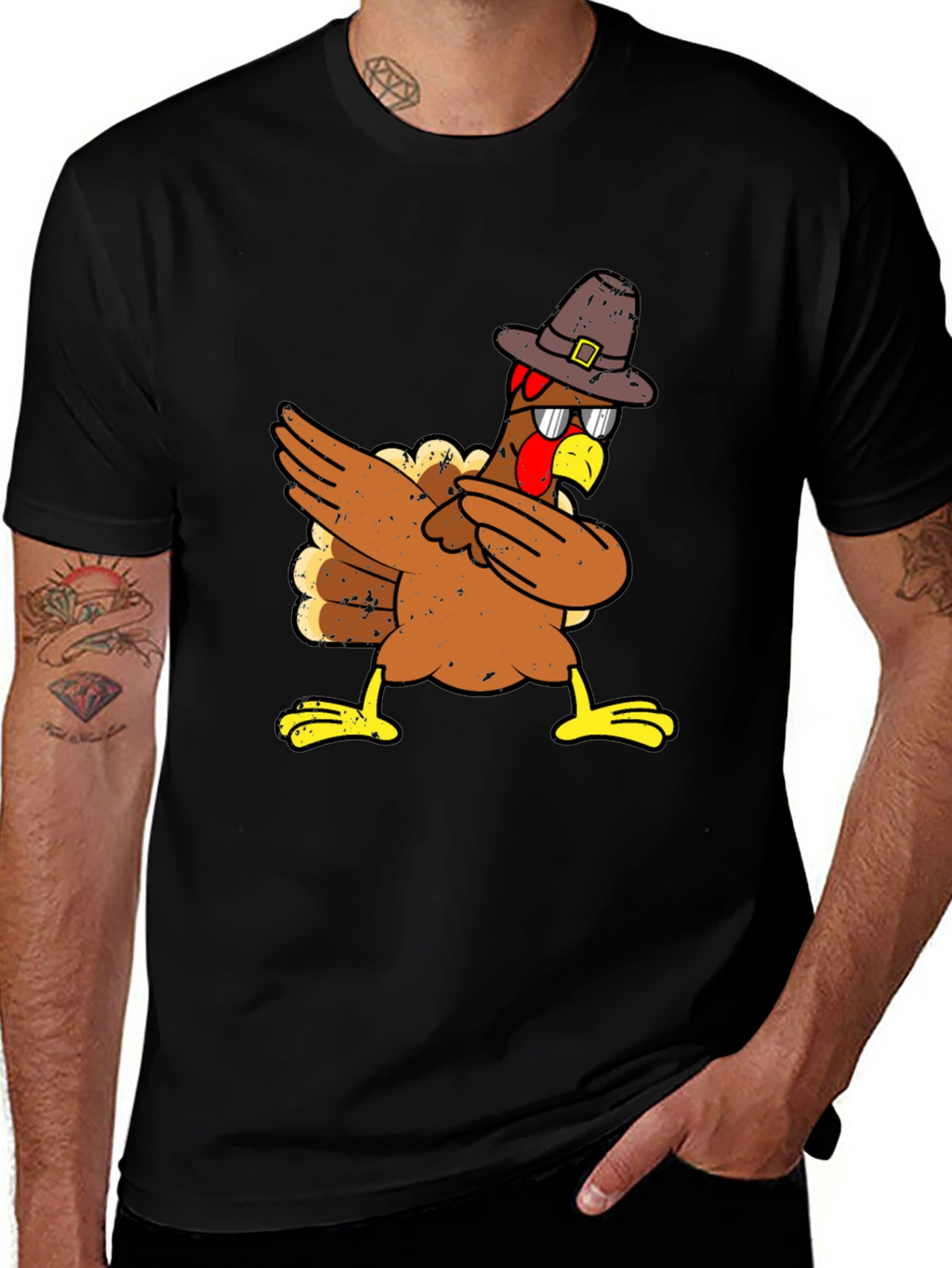 Dabbing Turkey Thanksgiving T-Shirt