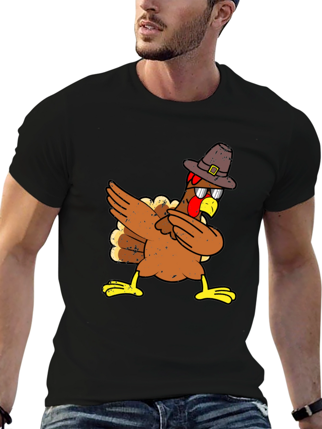 Dabbing Turkey Thanksgiving T-Shirt
