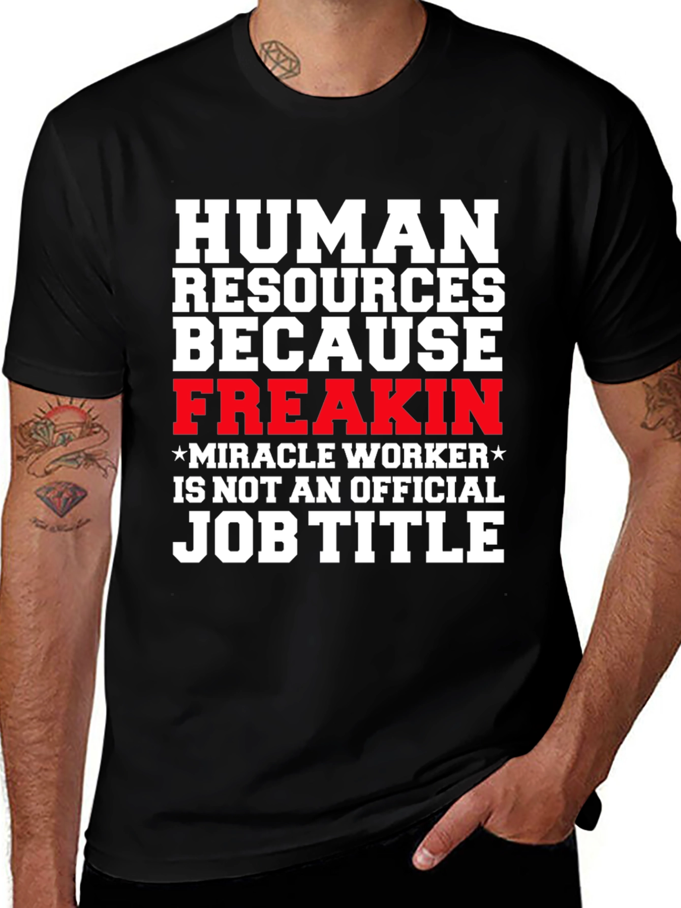 Human Resources Funny Job Title Graphic Tee