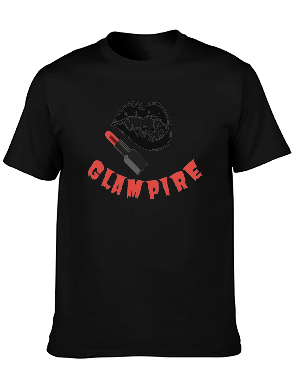 Glampire Graphic Tee - Gothic Vampire Lip Design
