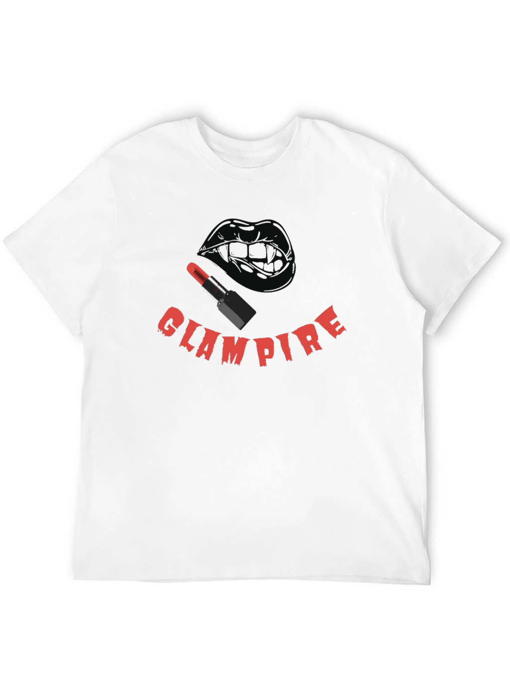 Glampire Graphic Tee - Gothic Vampire Lip Design