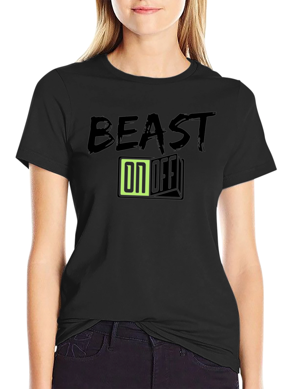 Beast Mode ON/OFF Graphic Tee - Black