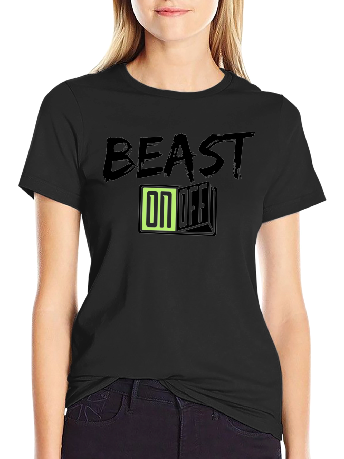 Beast Mode ON/OFF Graphic Tee - Black