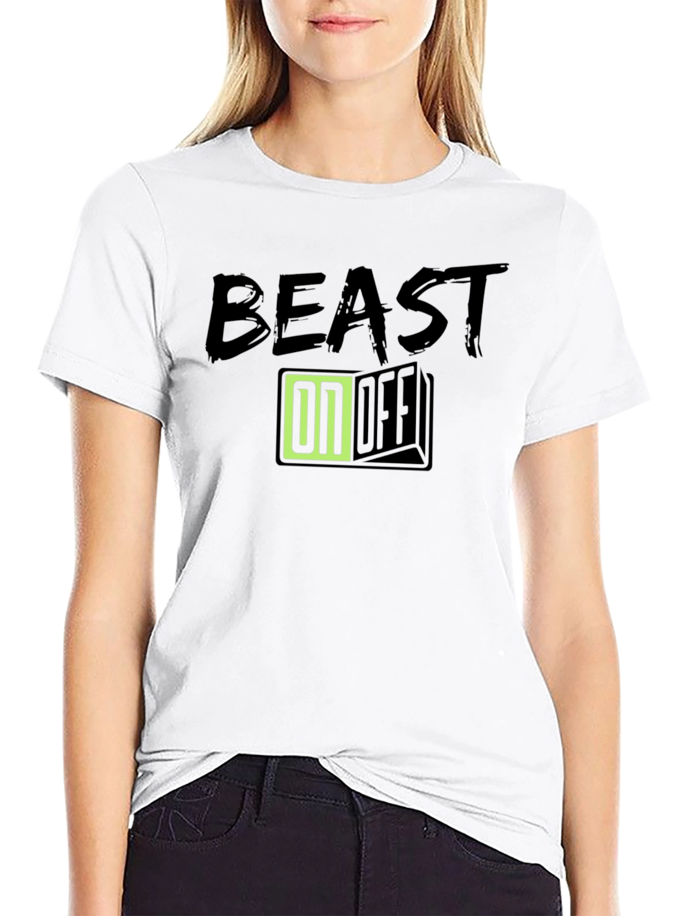 Beast Mode ON/OFF Graphic Tee - Black