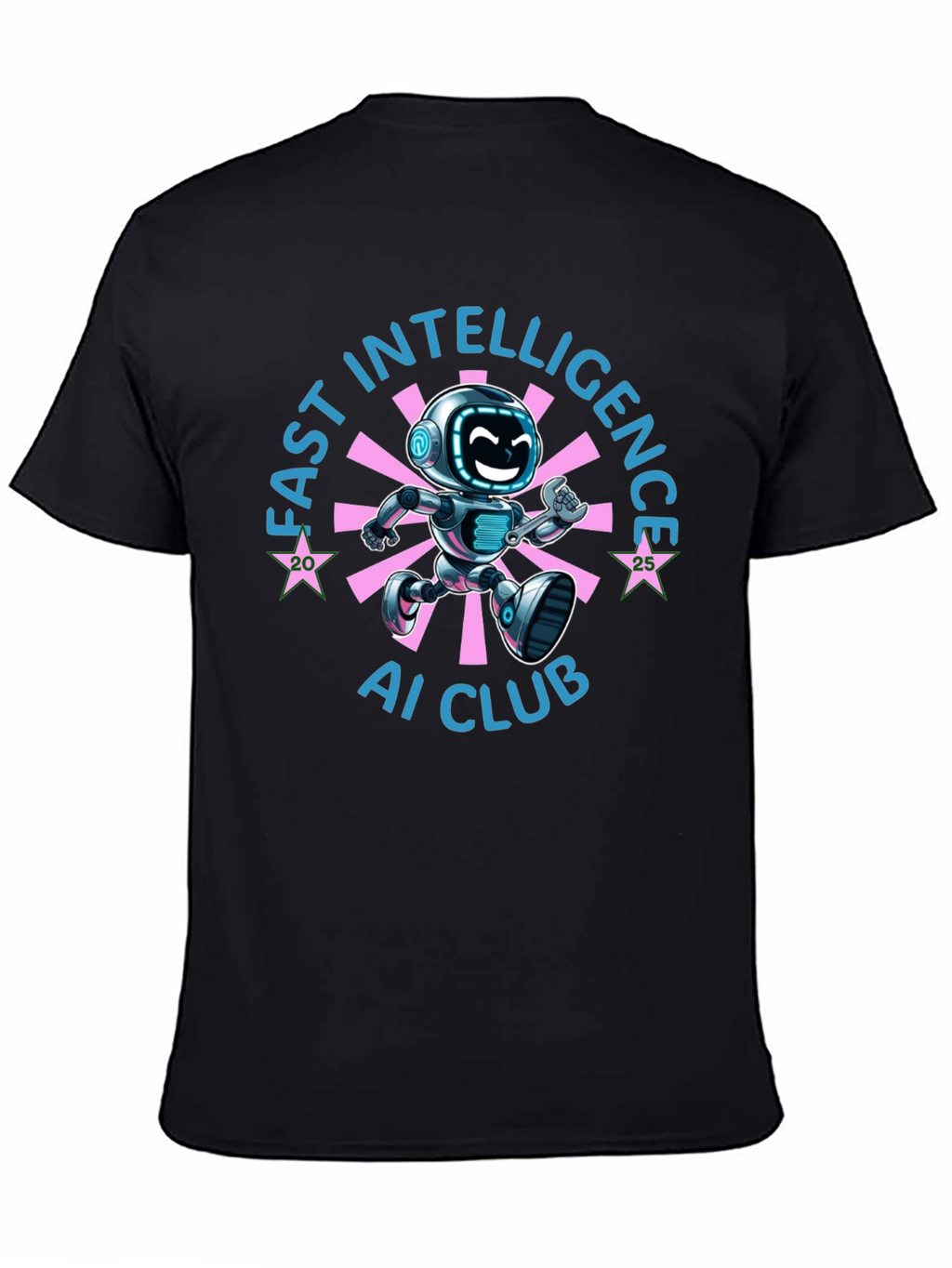 Fast Intelligence AI Club Robot Graphic T-Shirt