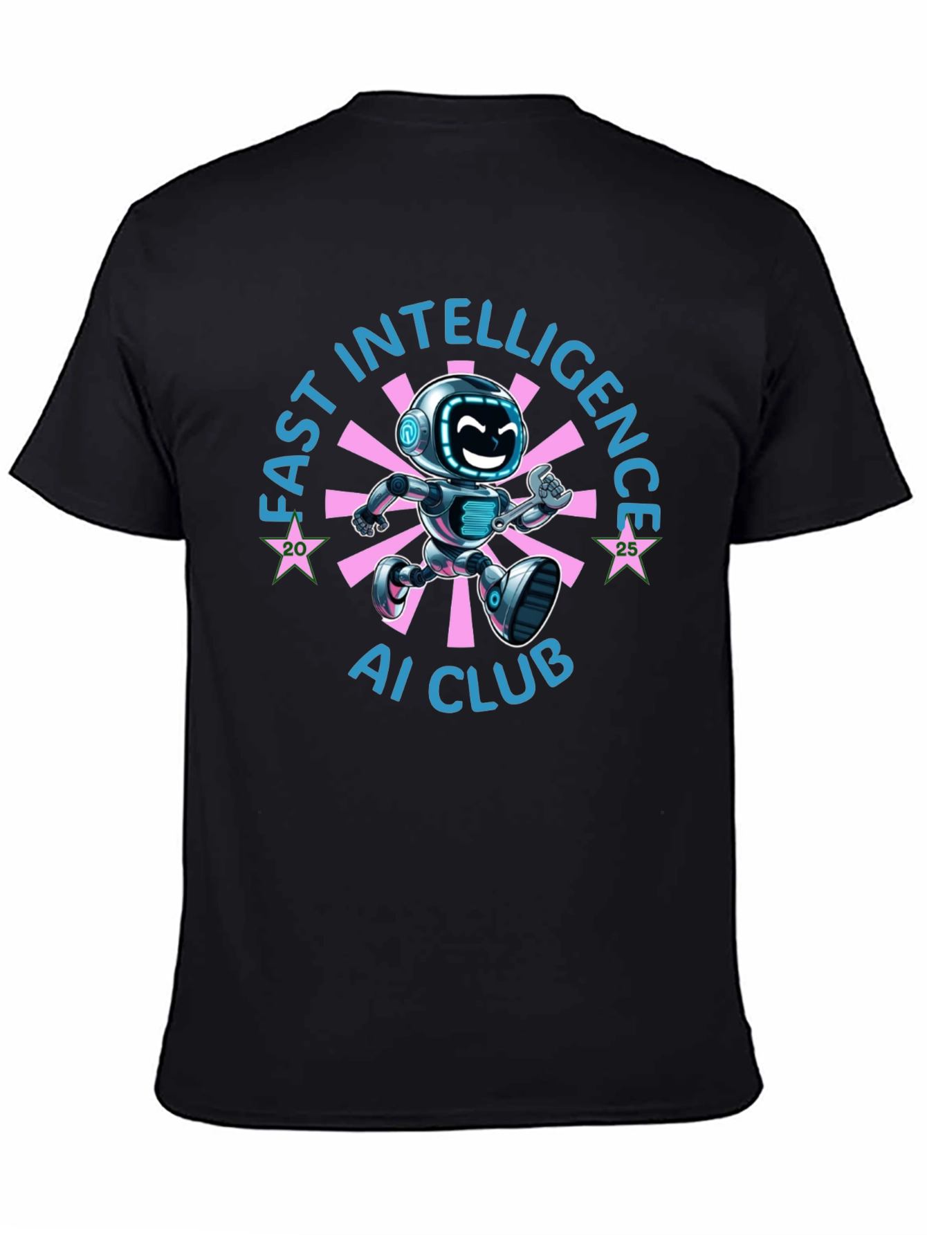 Fast Intelligence AI Club Robot Graphic T-Shirt