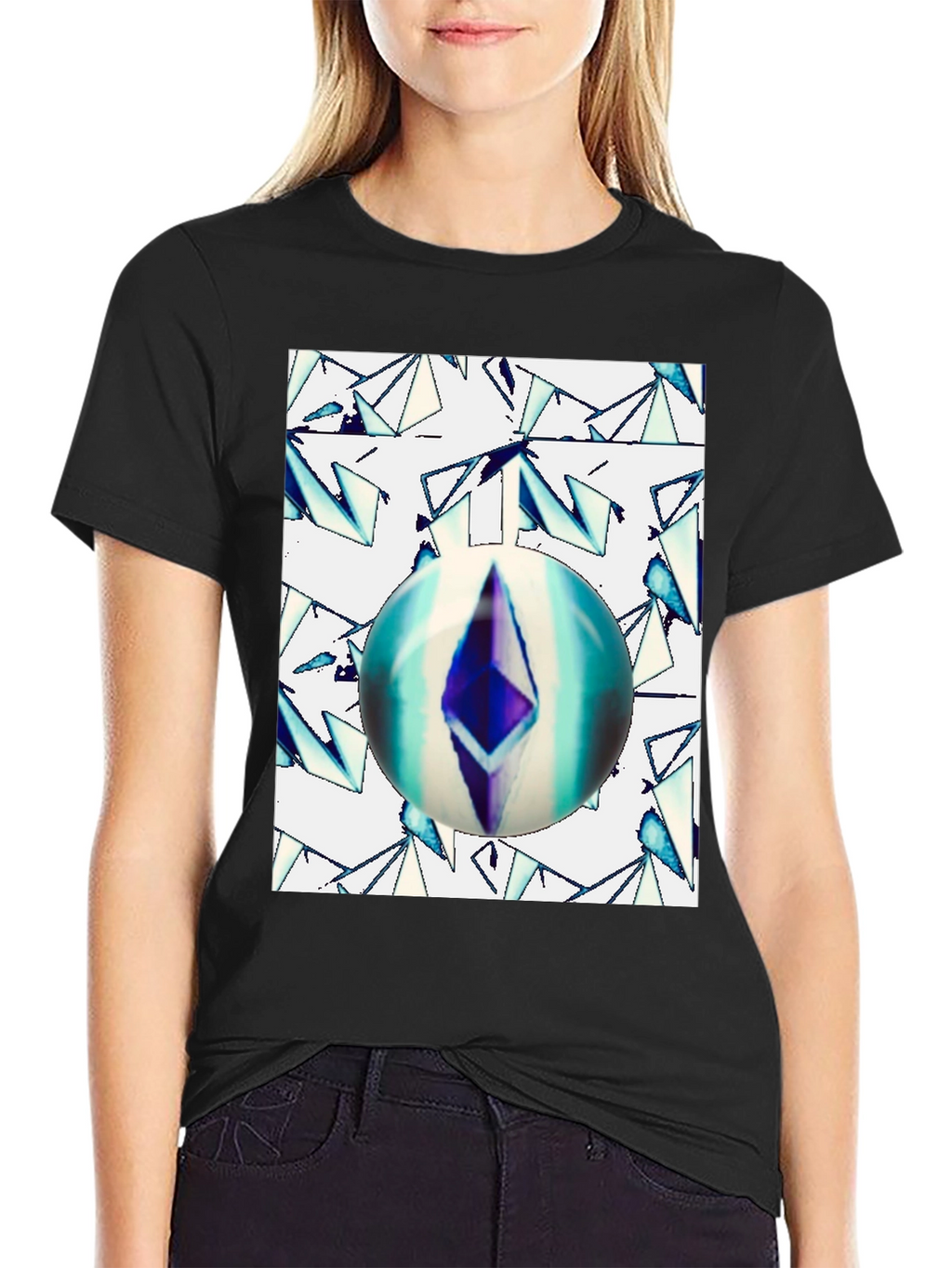 Ethereum Orb Graphic Tee - Black