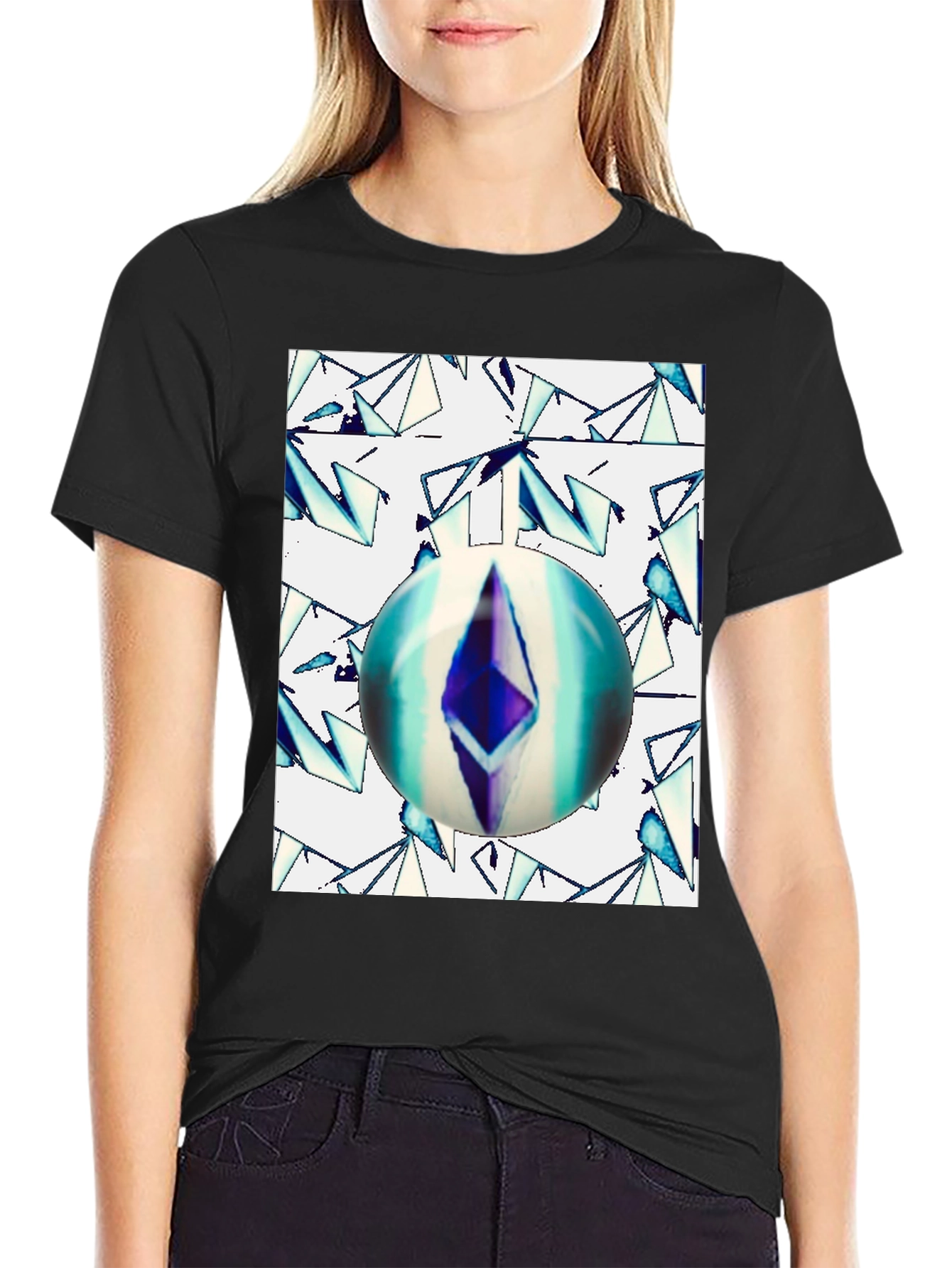 Ethereum Orb Graphic Tee - Black