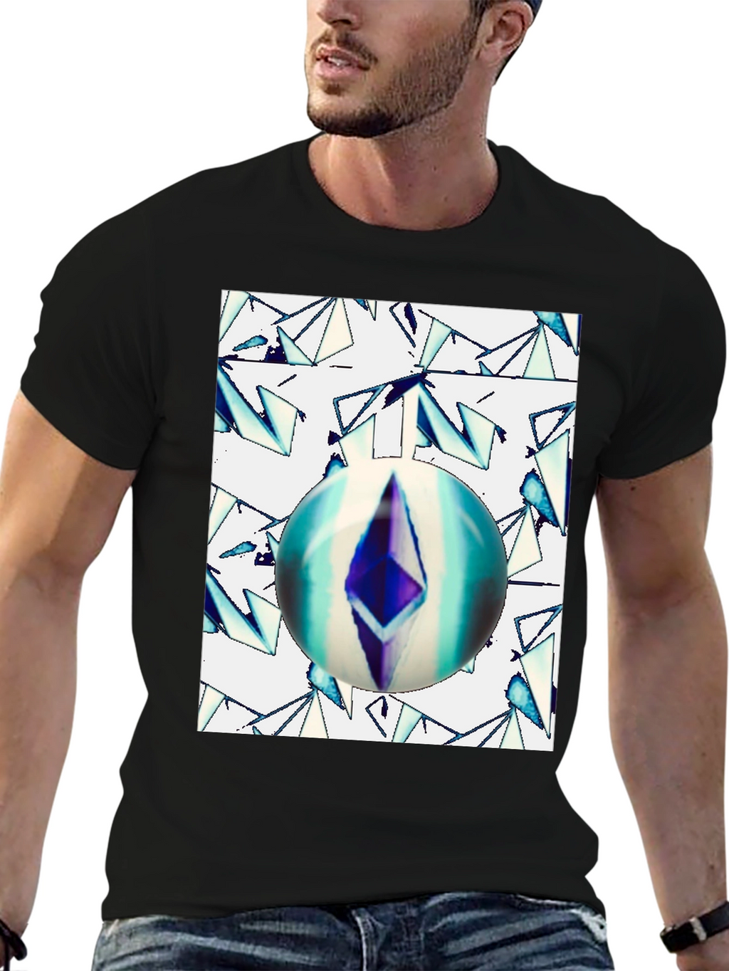 Ethereum Orb Graphic Tee - Black