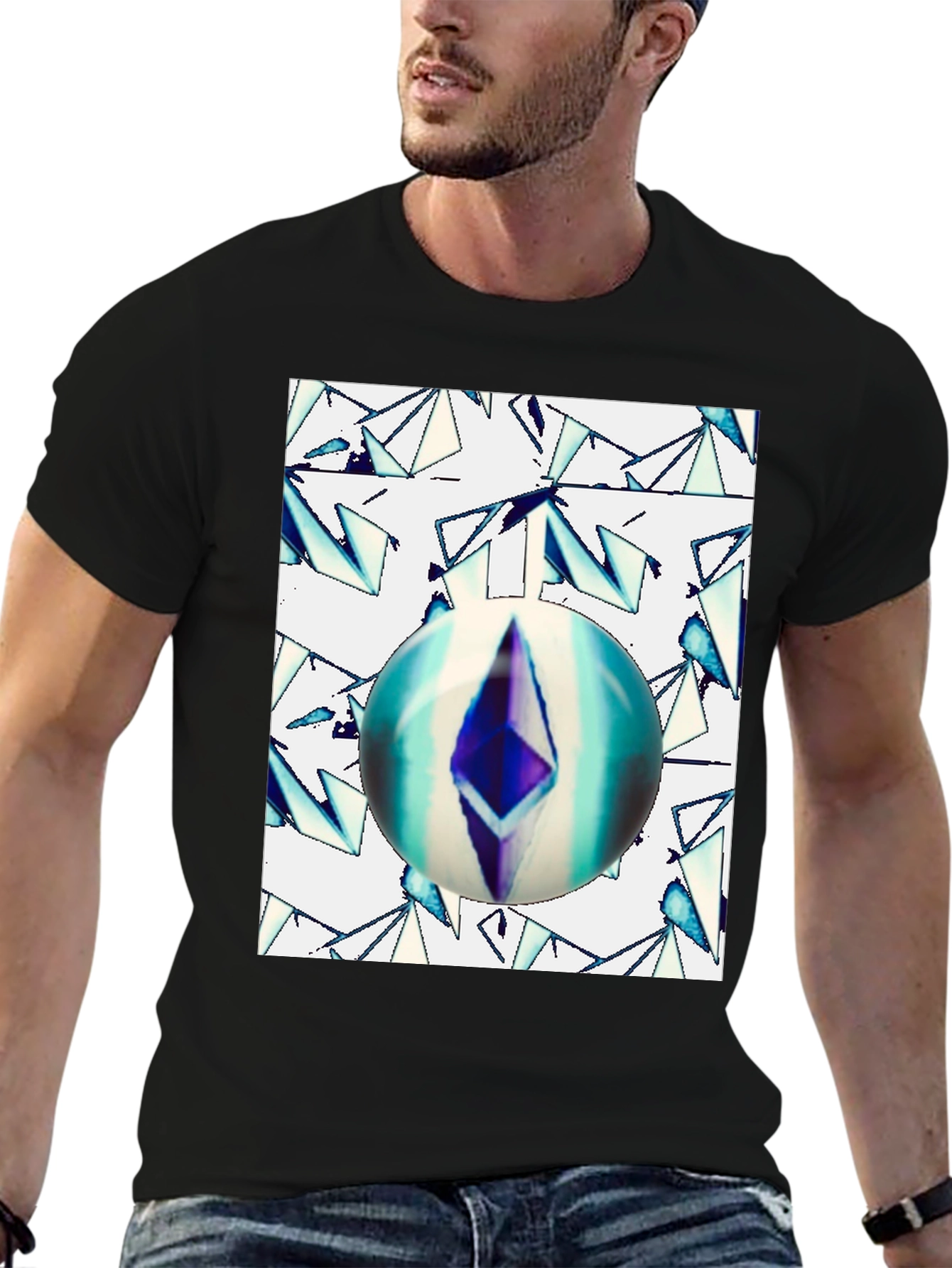 Ethereum Orb Graphic Tee - Black