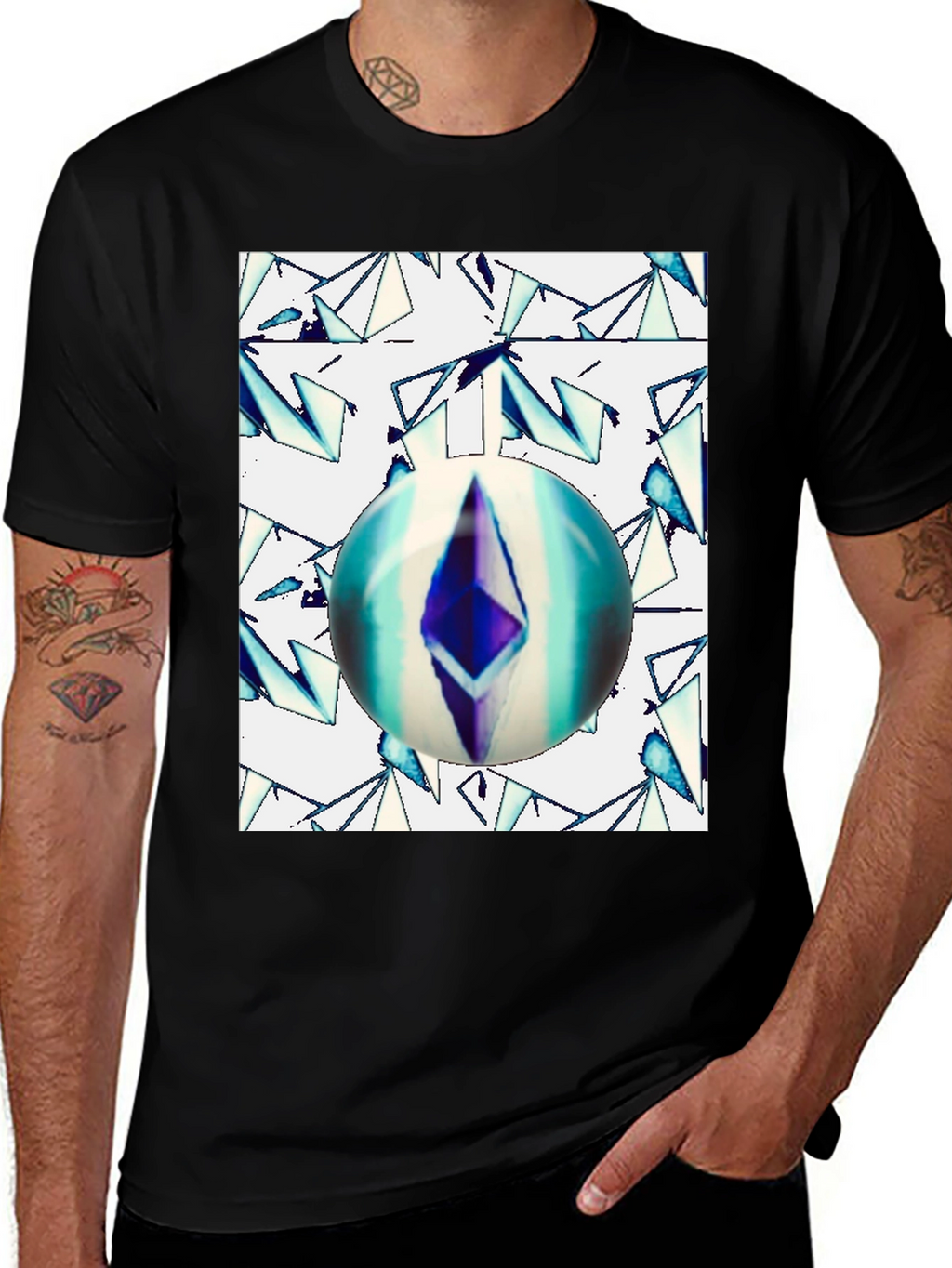 Ethereum Orb Graphic Tee - Black