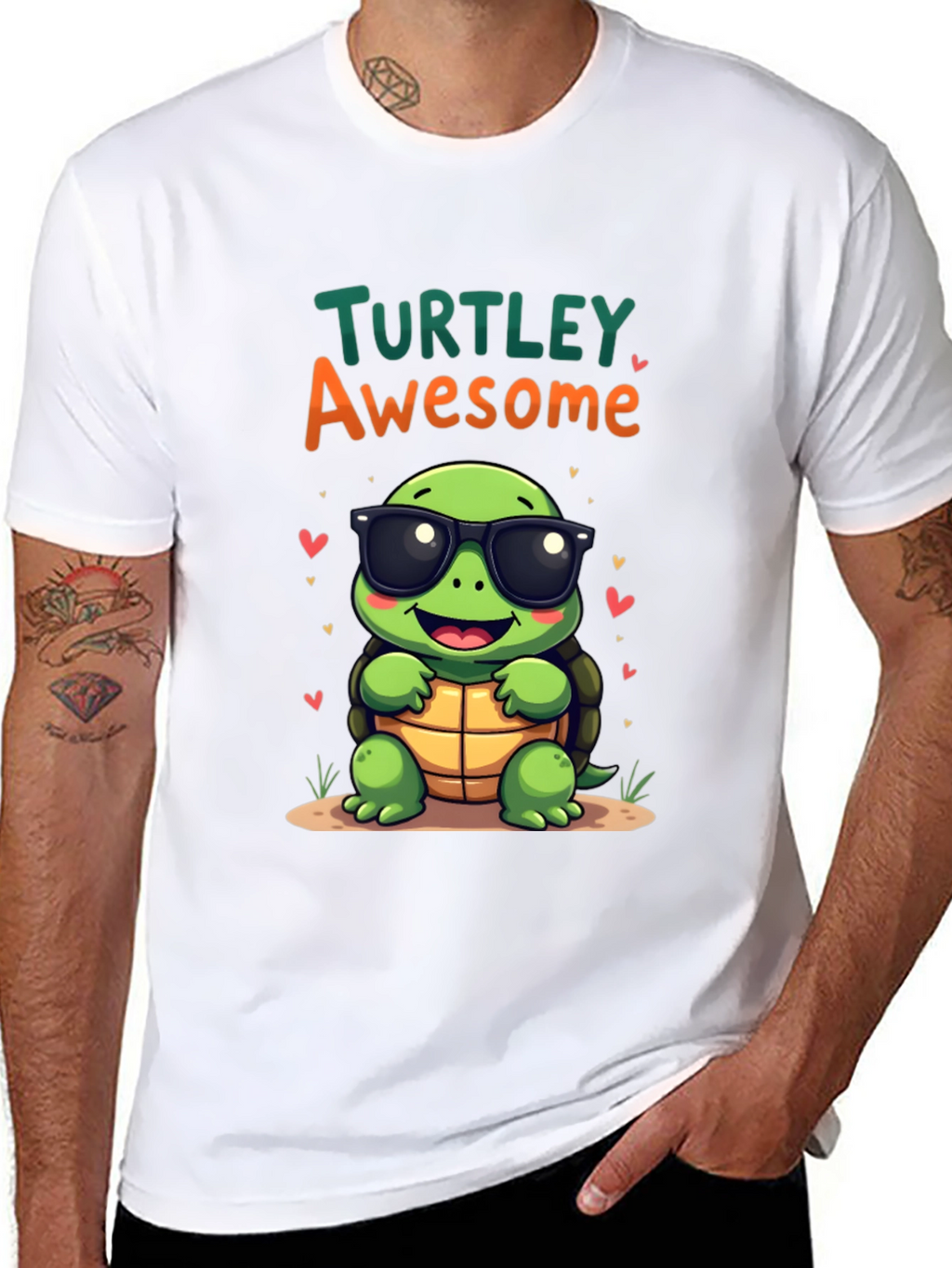 Turtley Awesome Graphic Tee - Cute Cartoon Turtle T-Shirt