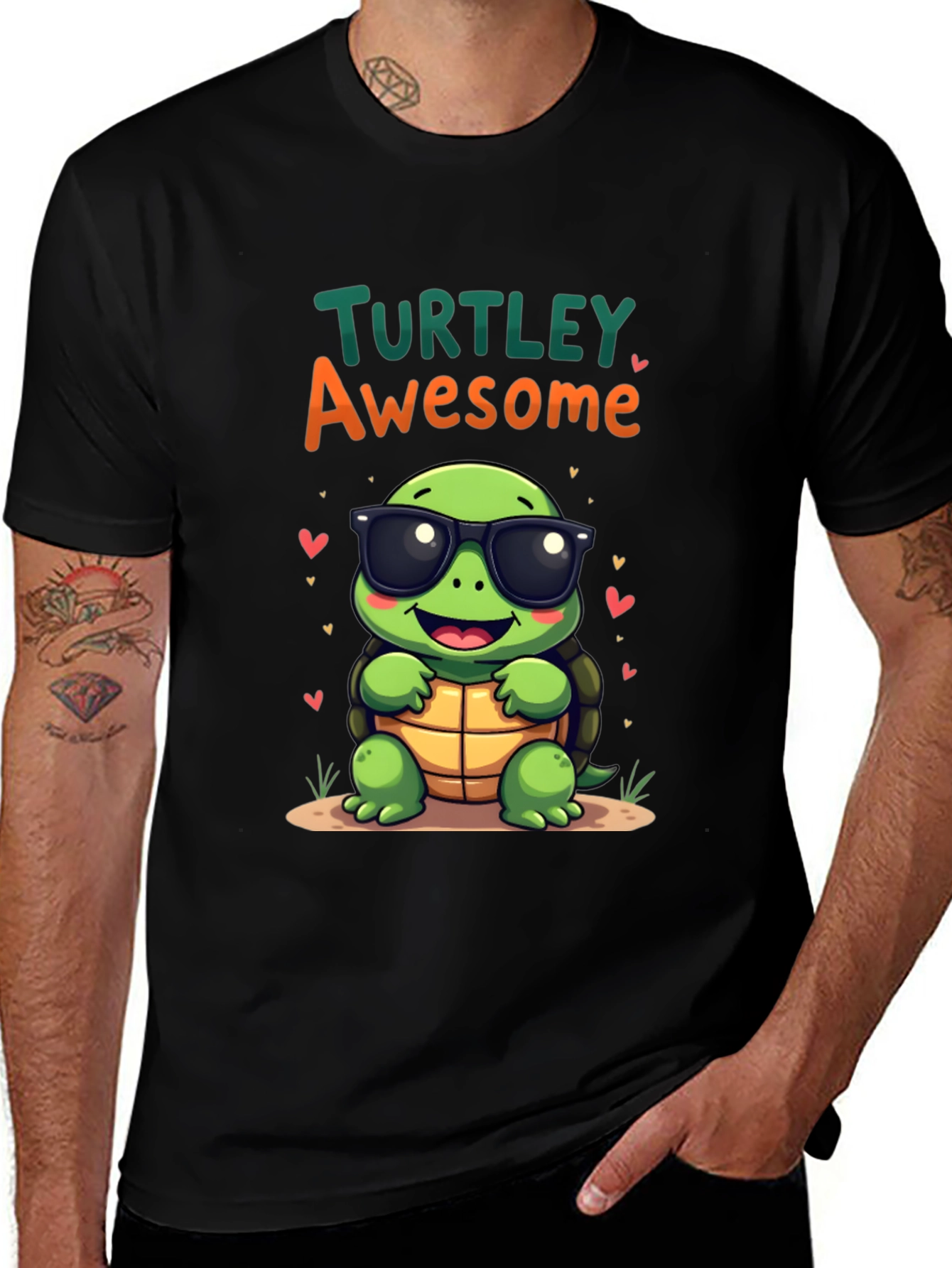 Turtley Awesome Graphic Tee - Cute Cartoon Turtle T-Shirt