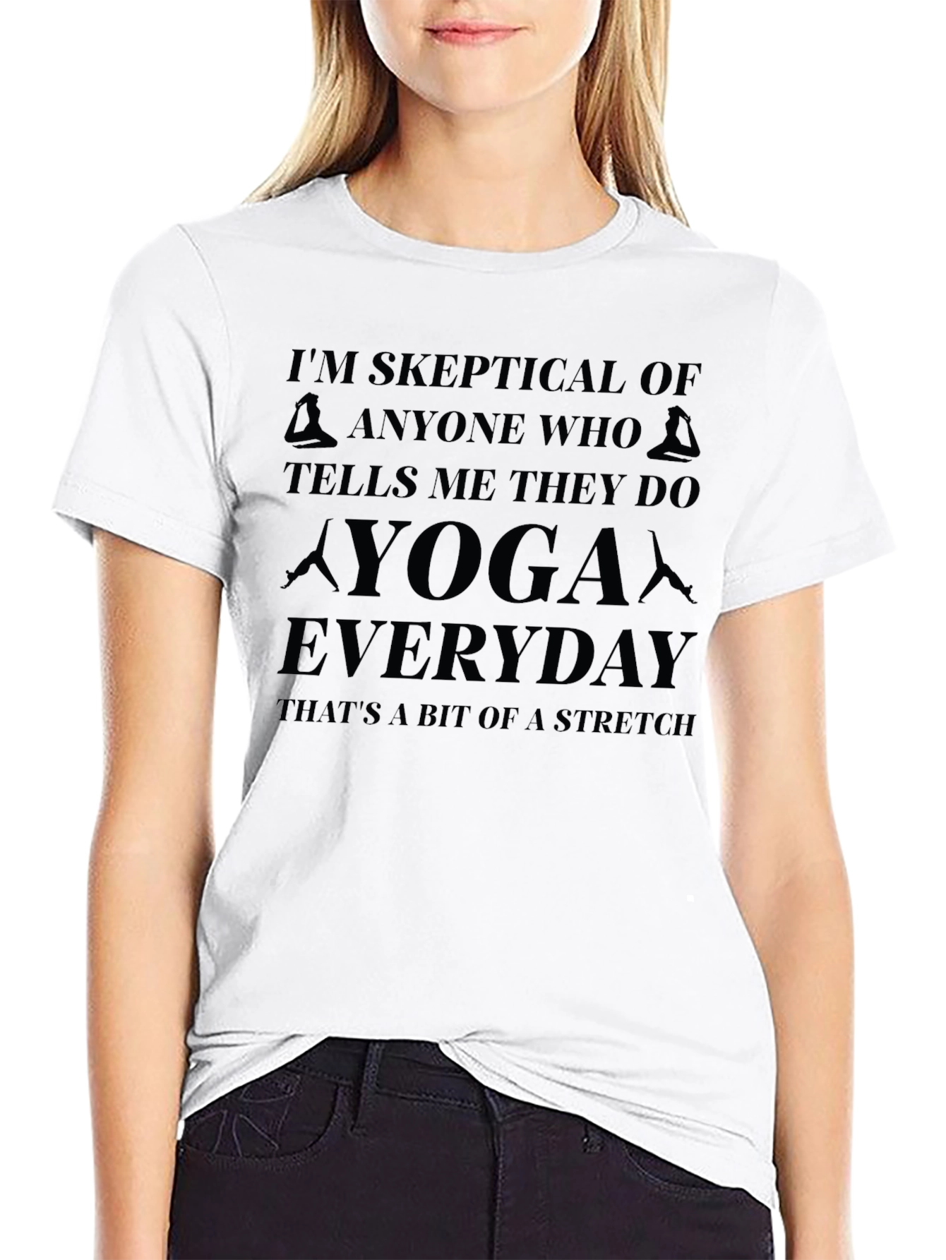 Skeptical Yoga T-Shirt - Everyday Stretch Tee