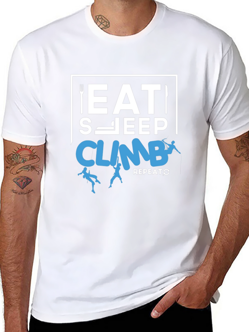 Eat Sleep Climb Repeat T-Shirt - Climbing Tee