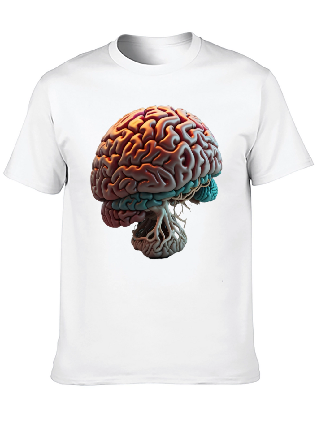 Brain Graphic Print T-Shirt - Black
