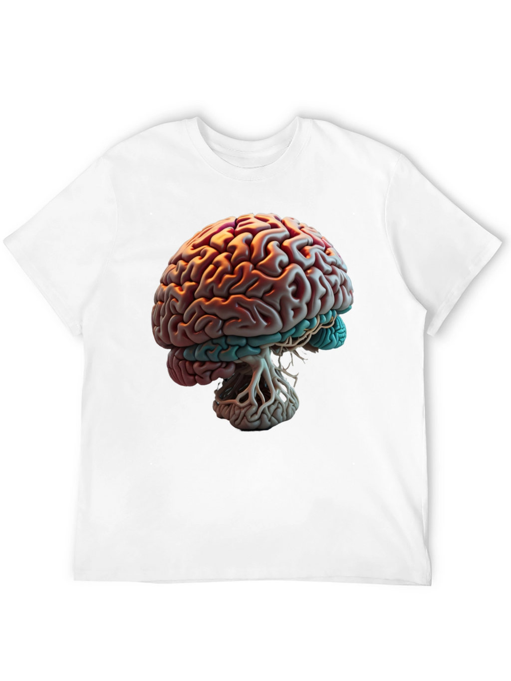 Brain Graphic Print T-Shirt - Black