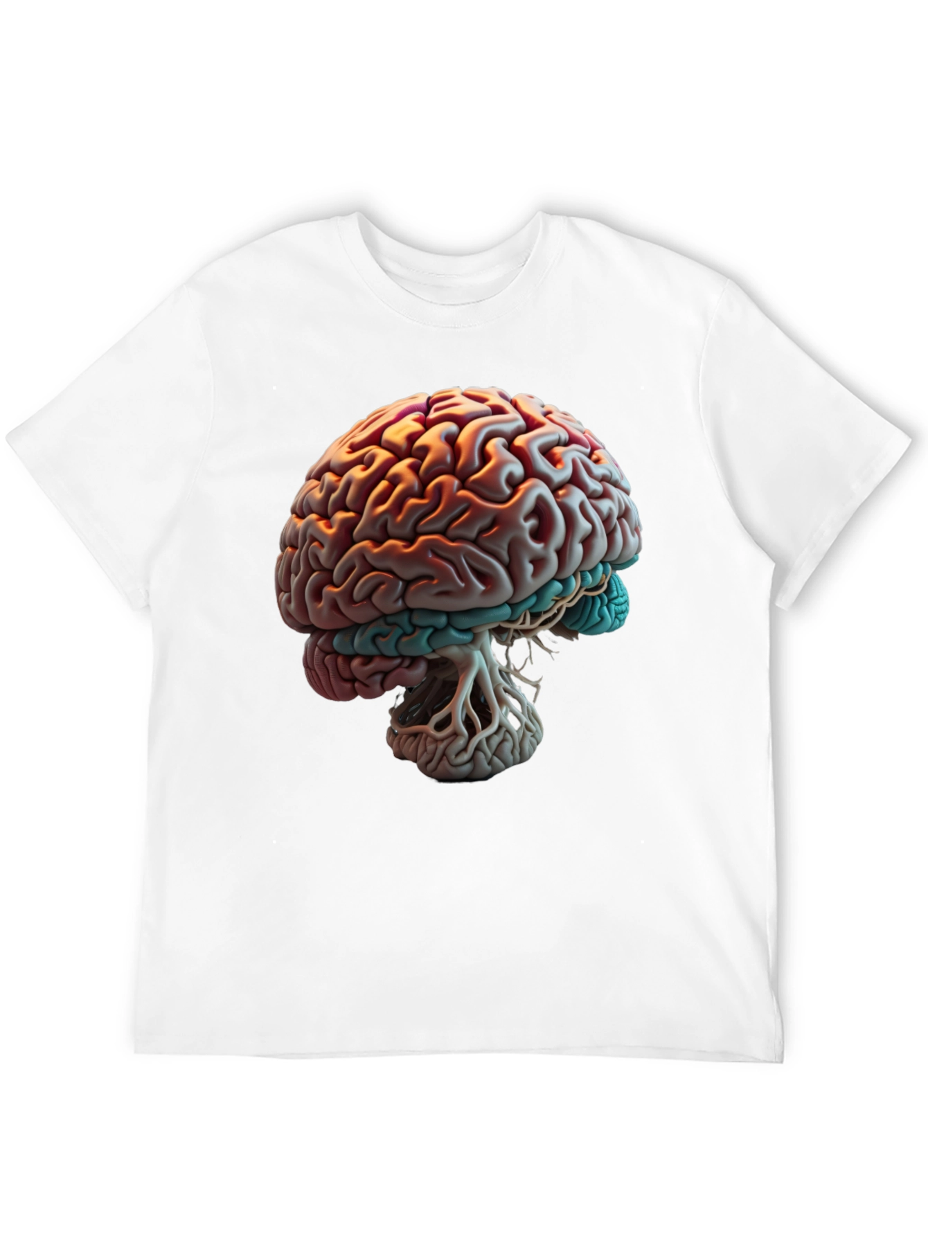Brain Graphic Print T-Shirt - Black