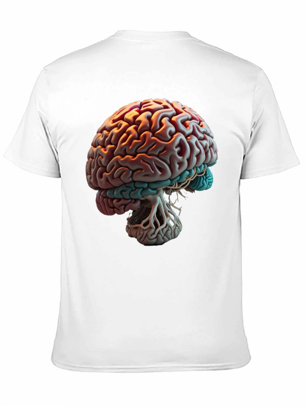 Brain Graphic Print T-Shirt - Black