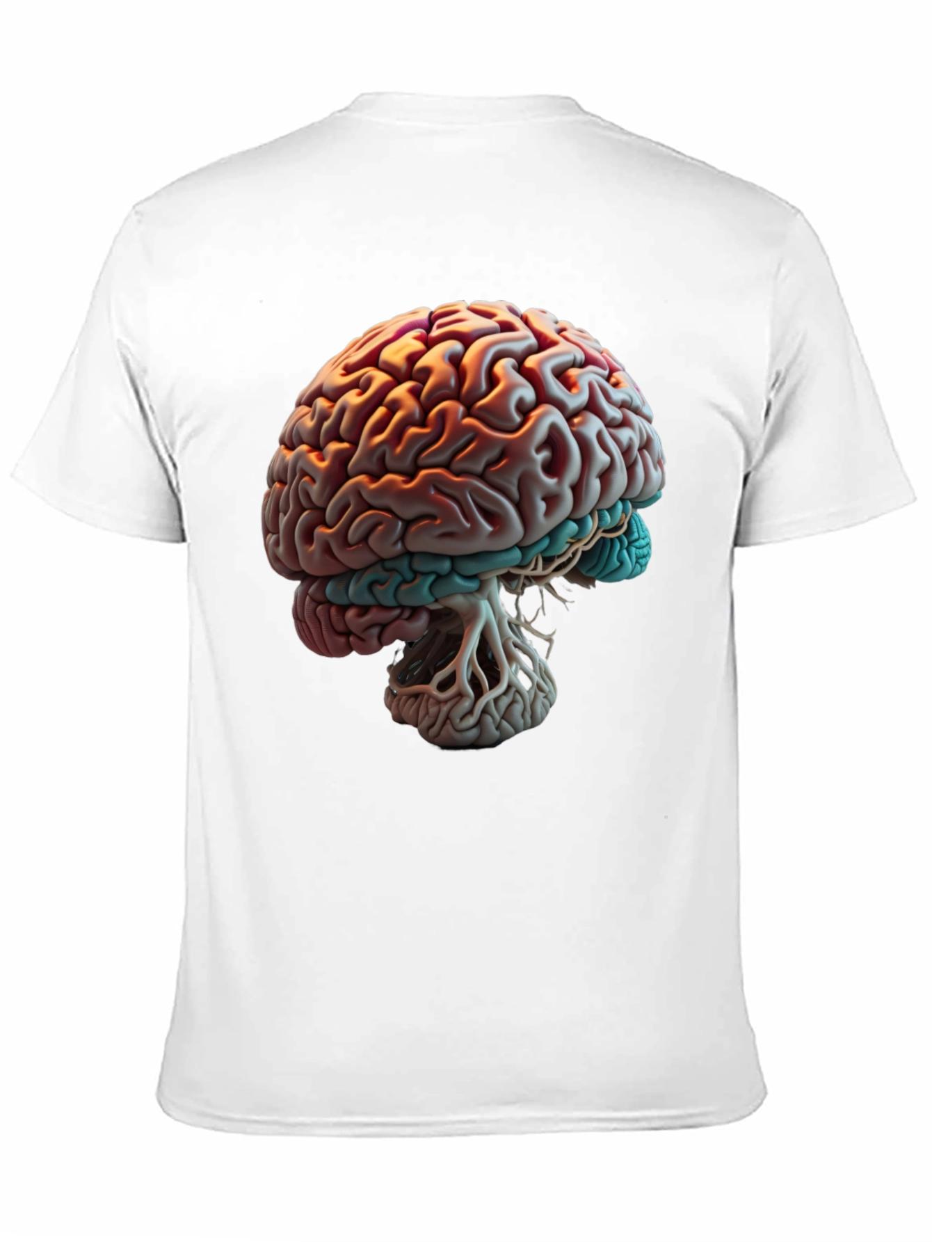 Brain Graphic Print T-Shirt - Black