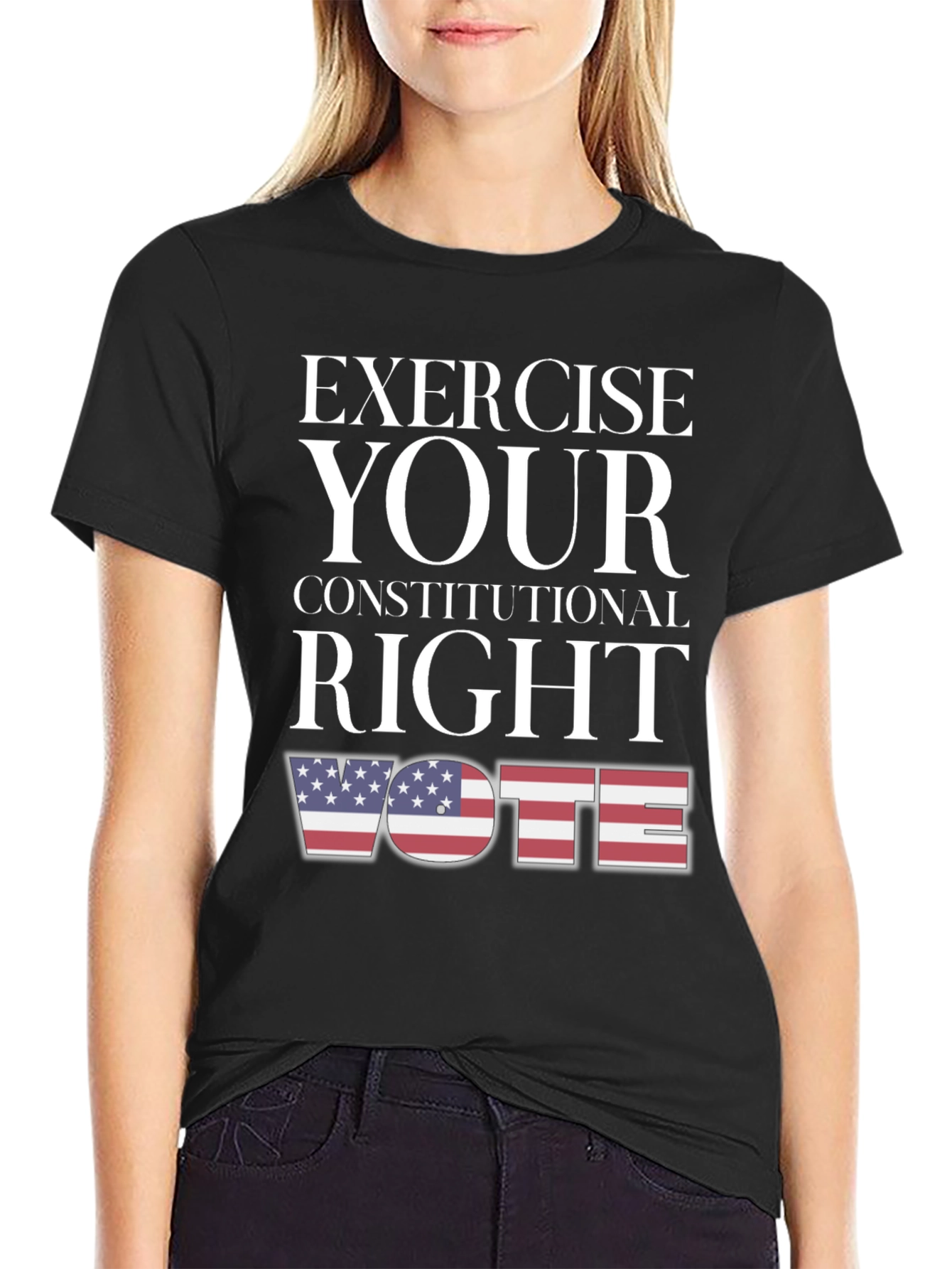 Exercise Your Right: Vote USA Flag Graphic Tee