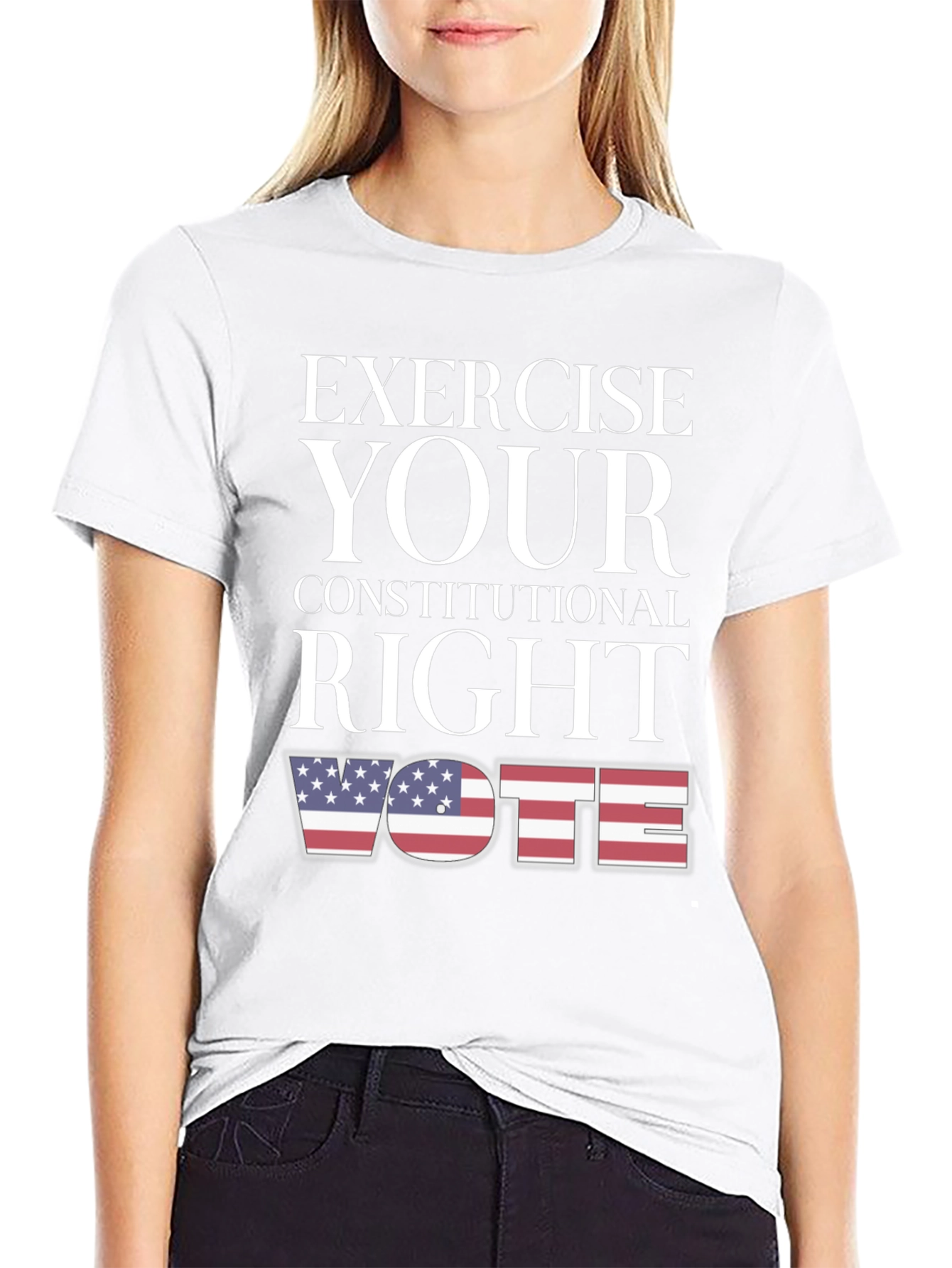 Exercise Your Right: Vote USA Flag Graphic Tee