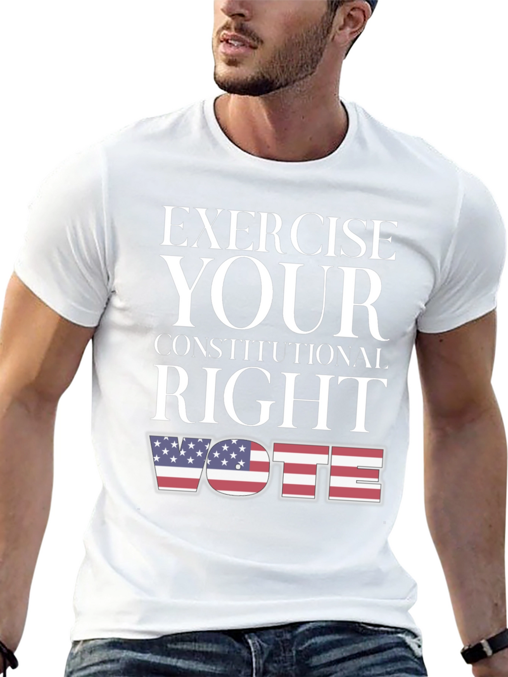 Exercise Your Right: Vote USA Flag Graphic Tee