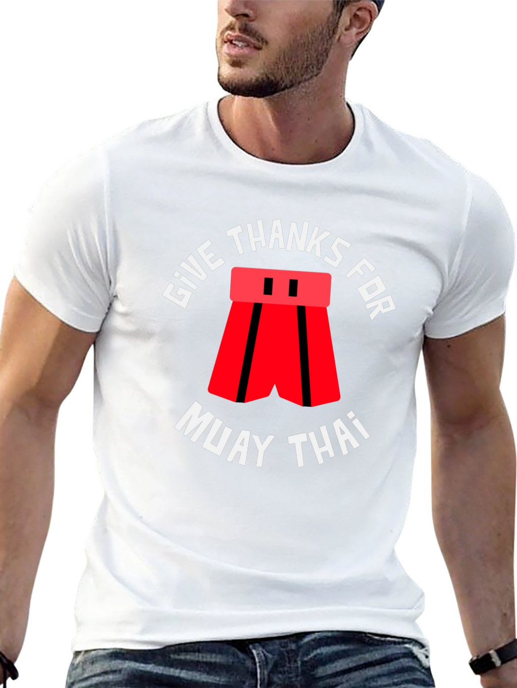 Give Thanks for Muay Thai Black T-Shirt
