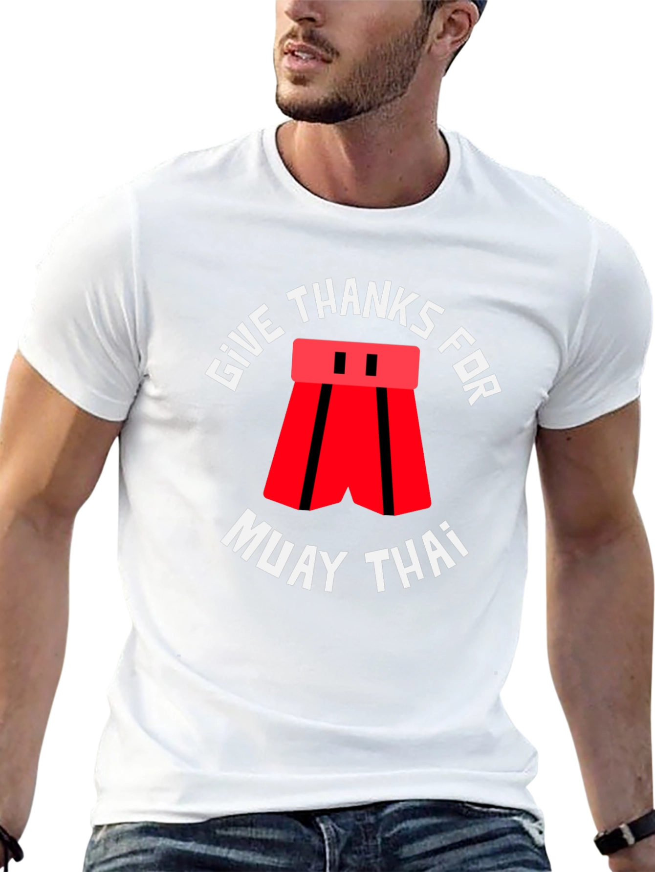 Give Thanks for Muay Thai Black T-Shirt