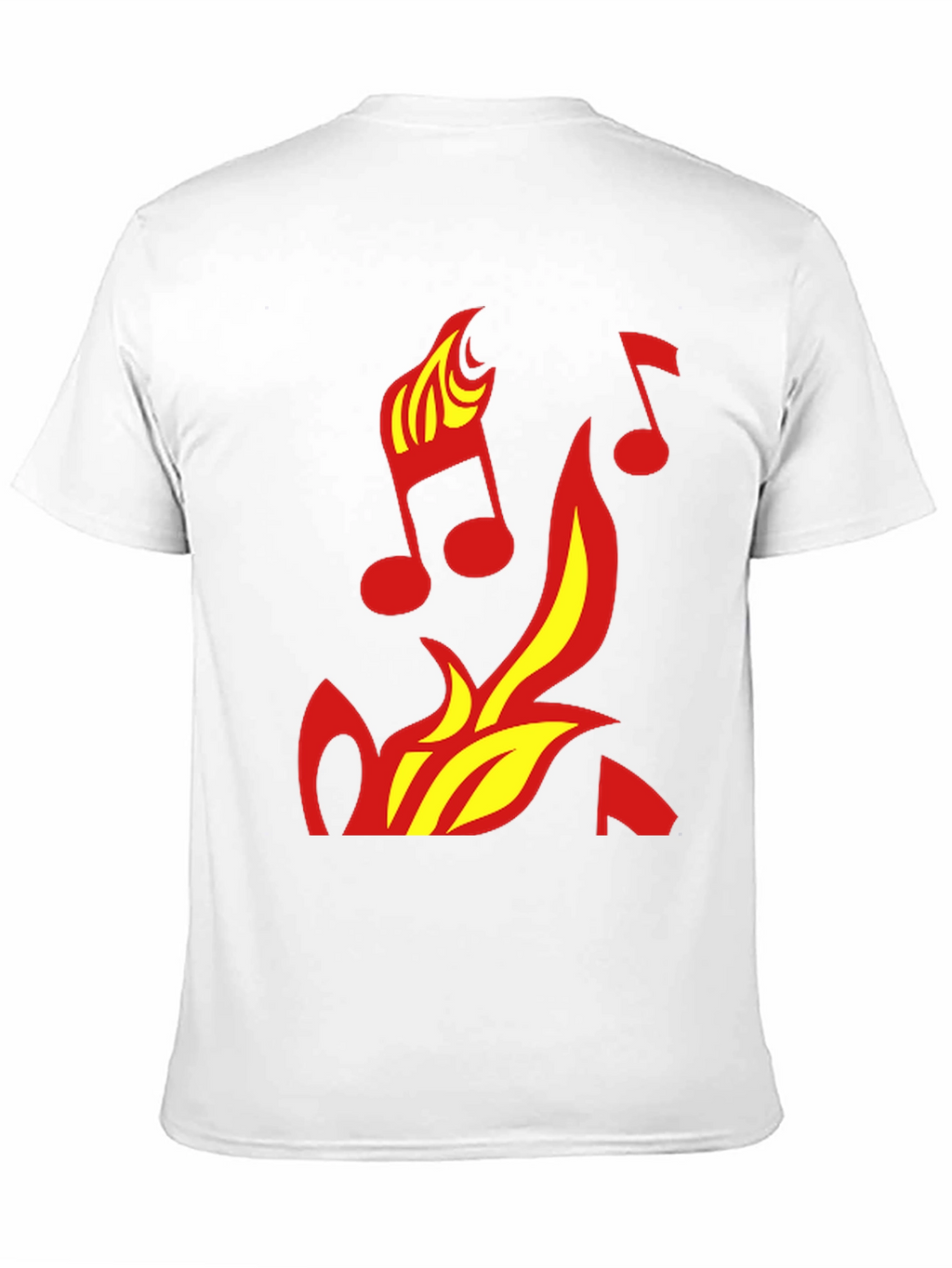 Fiery Music Notes Graphic Tee