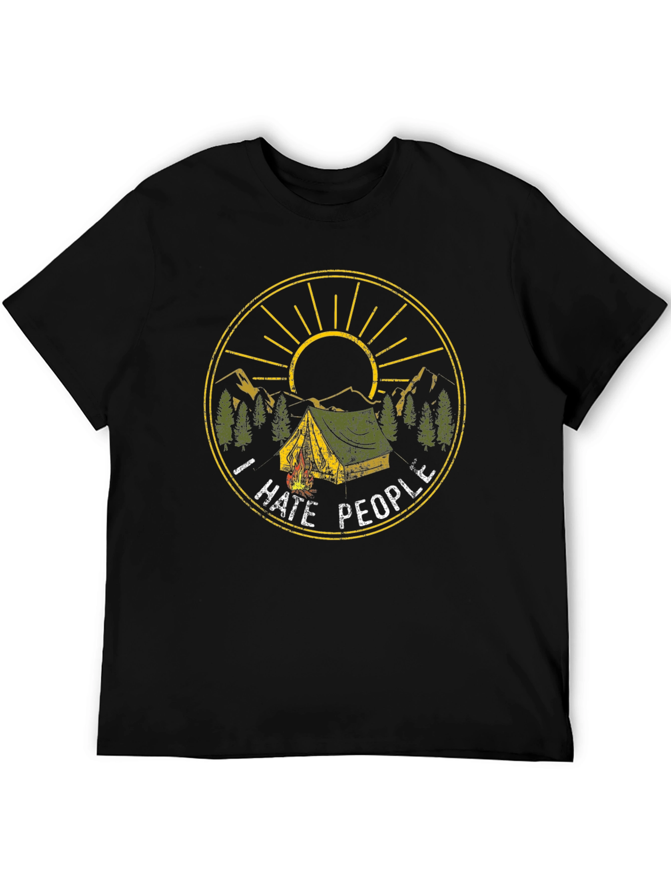 I Hate People Camping T-Shirt - Introvert Humor Tee