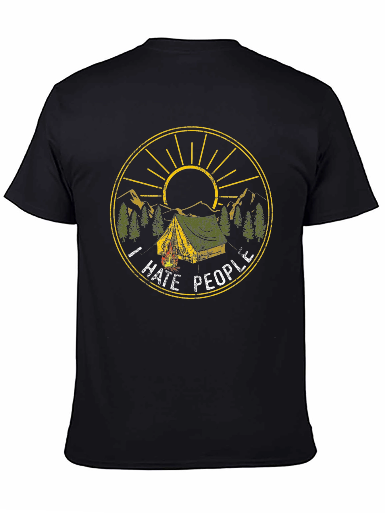 I Hate People Camping T-Shirt - Introvert Humor Tee
