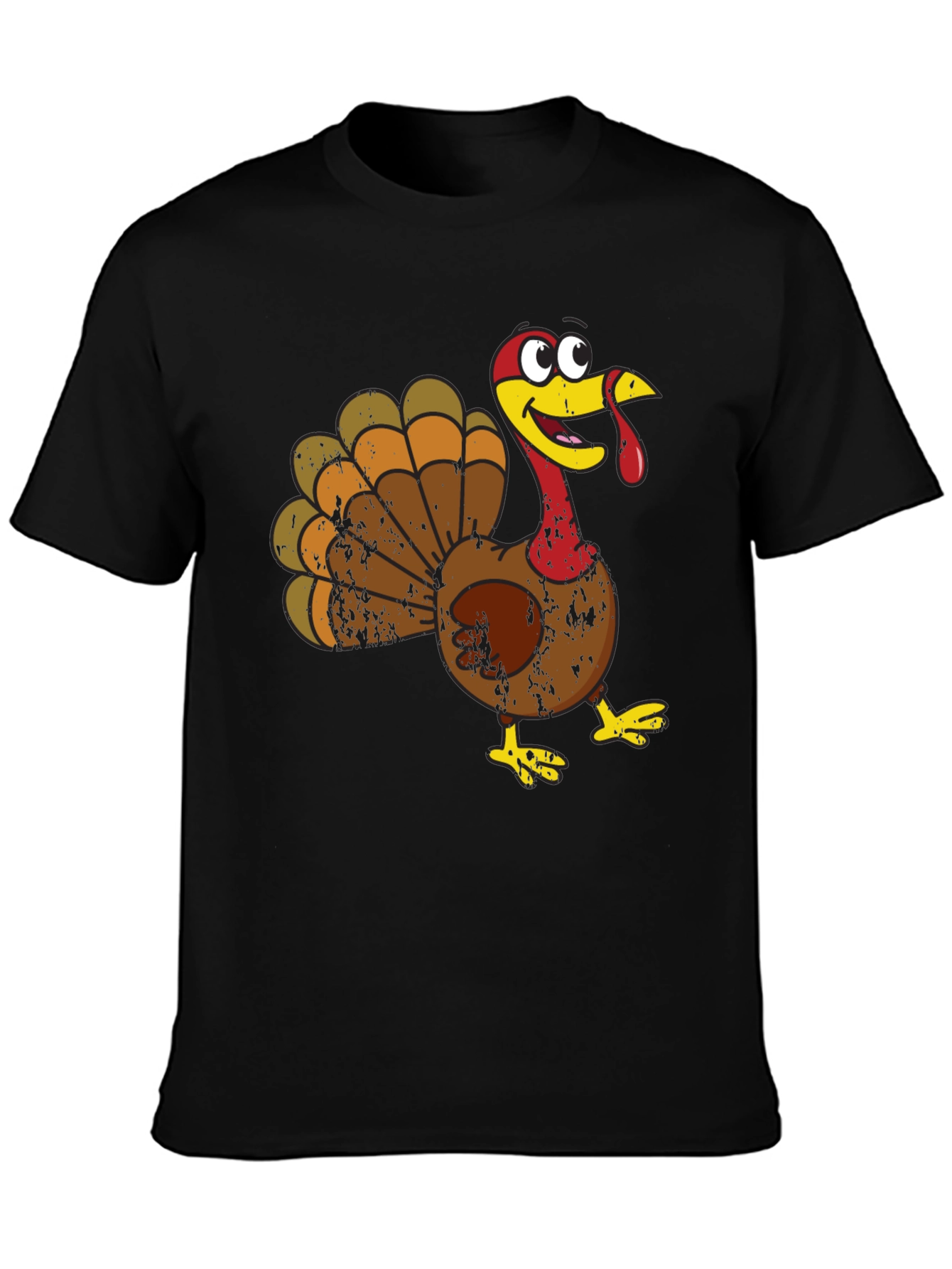 Cartoon Turkey Graphic Tee - Thanksgiving Fun!