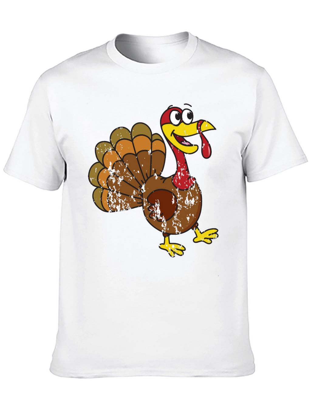 Cartoon Turkey Graphic Tee - Thanksgiving Fun!