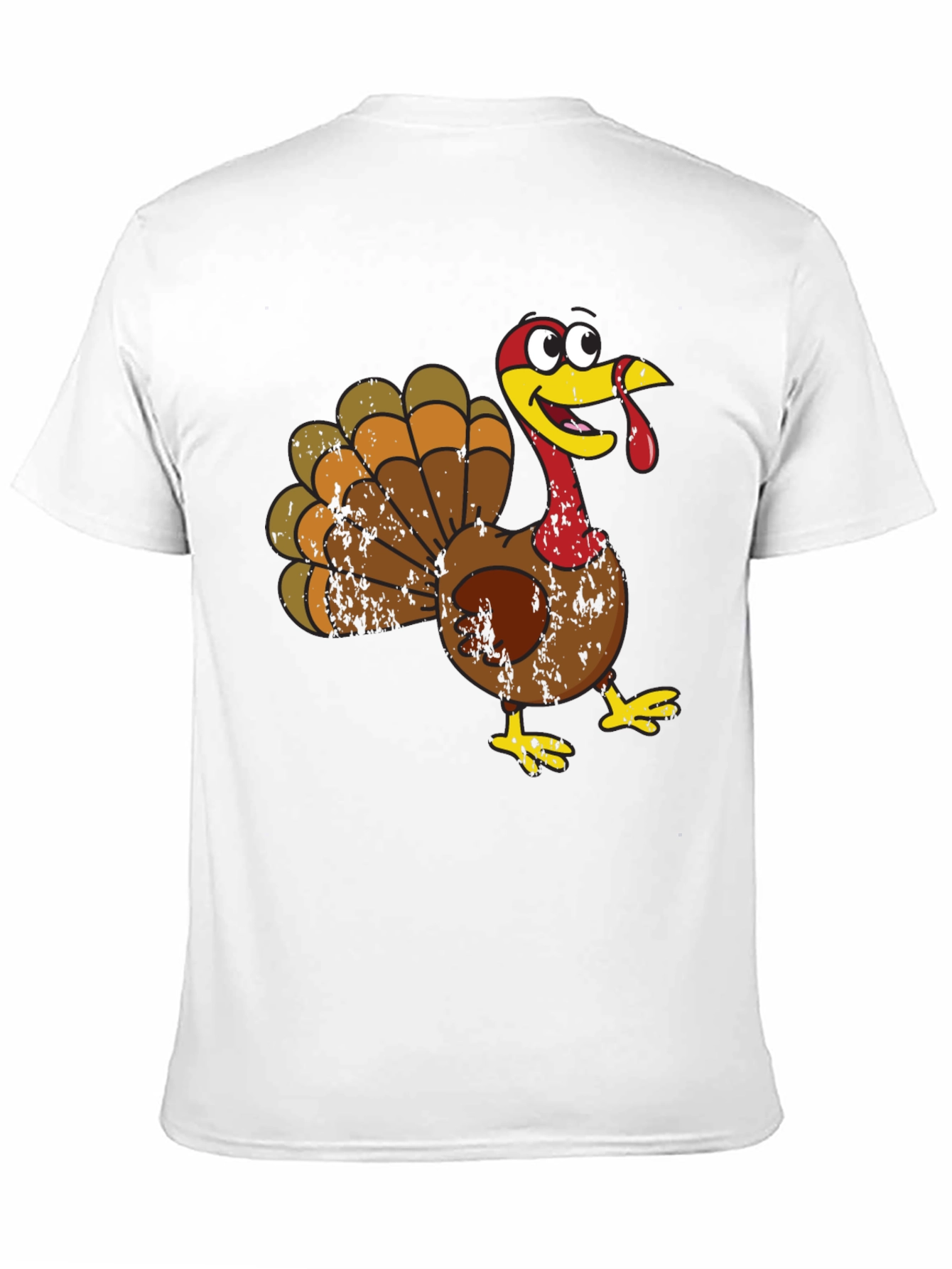 Cartoon Turkey Graphic Tee - Thanksgiving Fun!