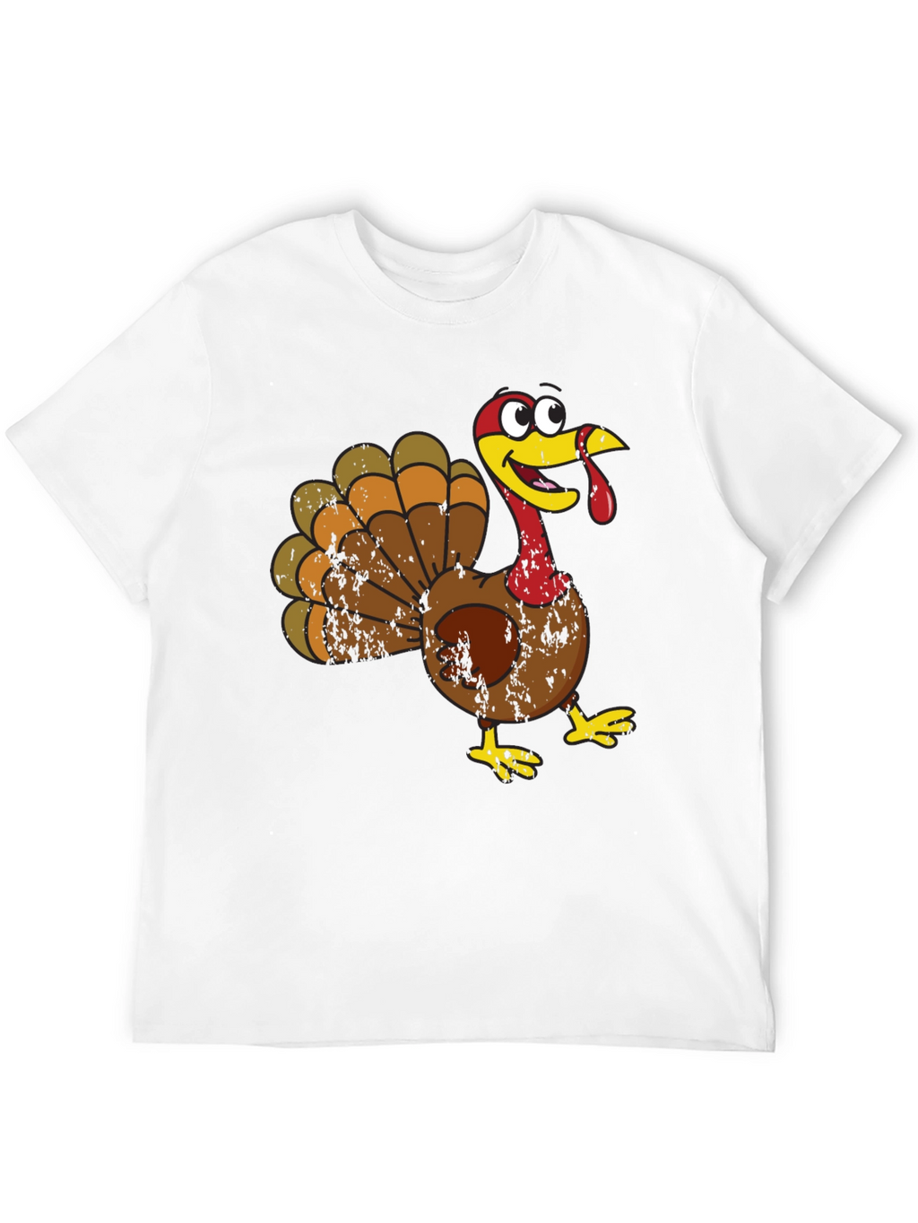 Cartoon Turkey Graphic Tee - Thanksgiving Fun!