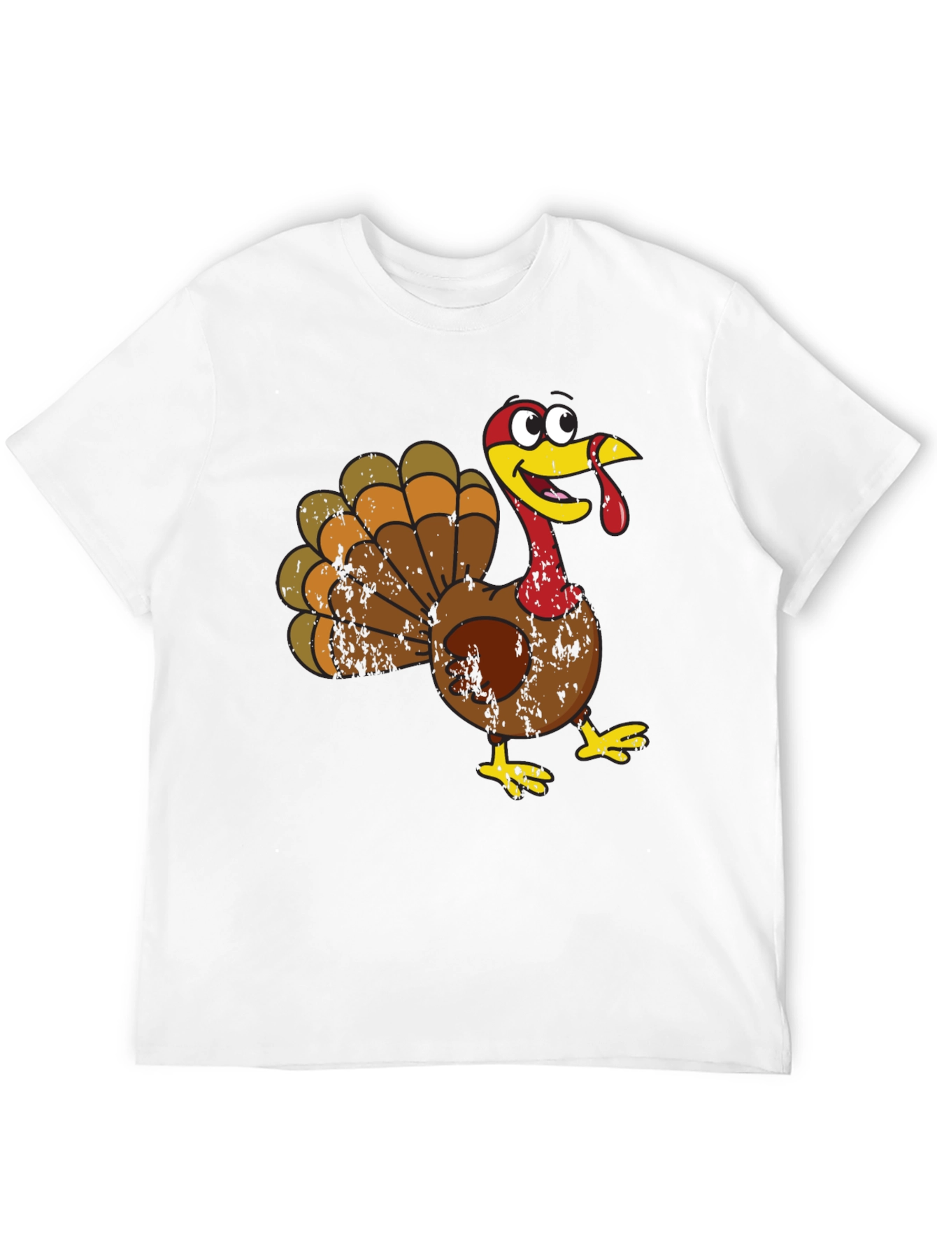Cartoon Turkey Graphic Tee - Thanksgiving Fun!