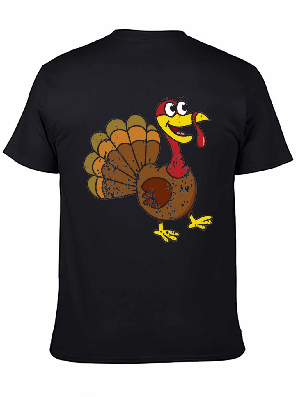 Cartoon Turkey Graphic Tee - Thanksgiving Fun!