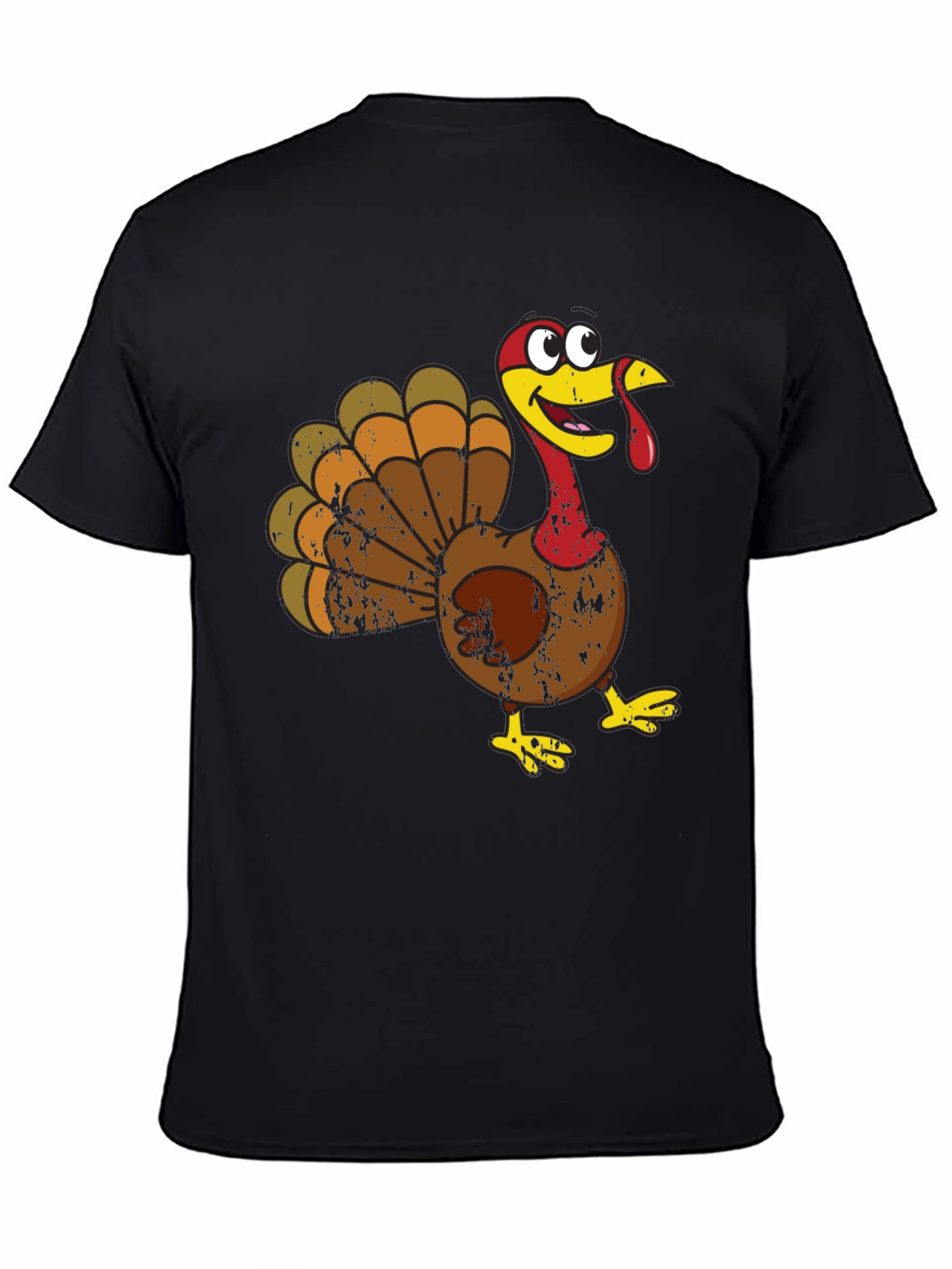 Cartoon Turkey Graphic Tee - Thanksgiving Fun!