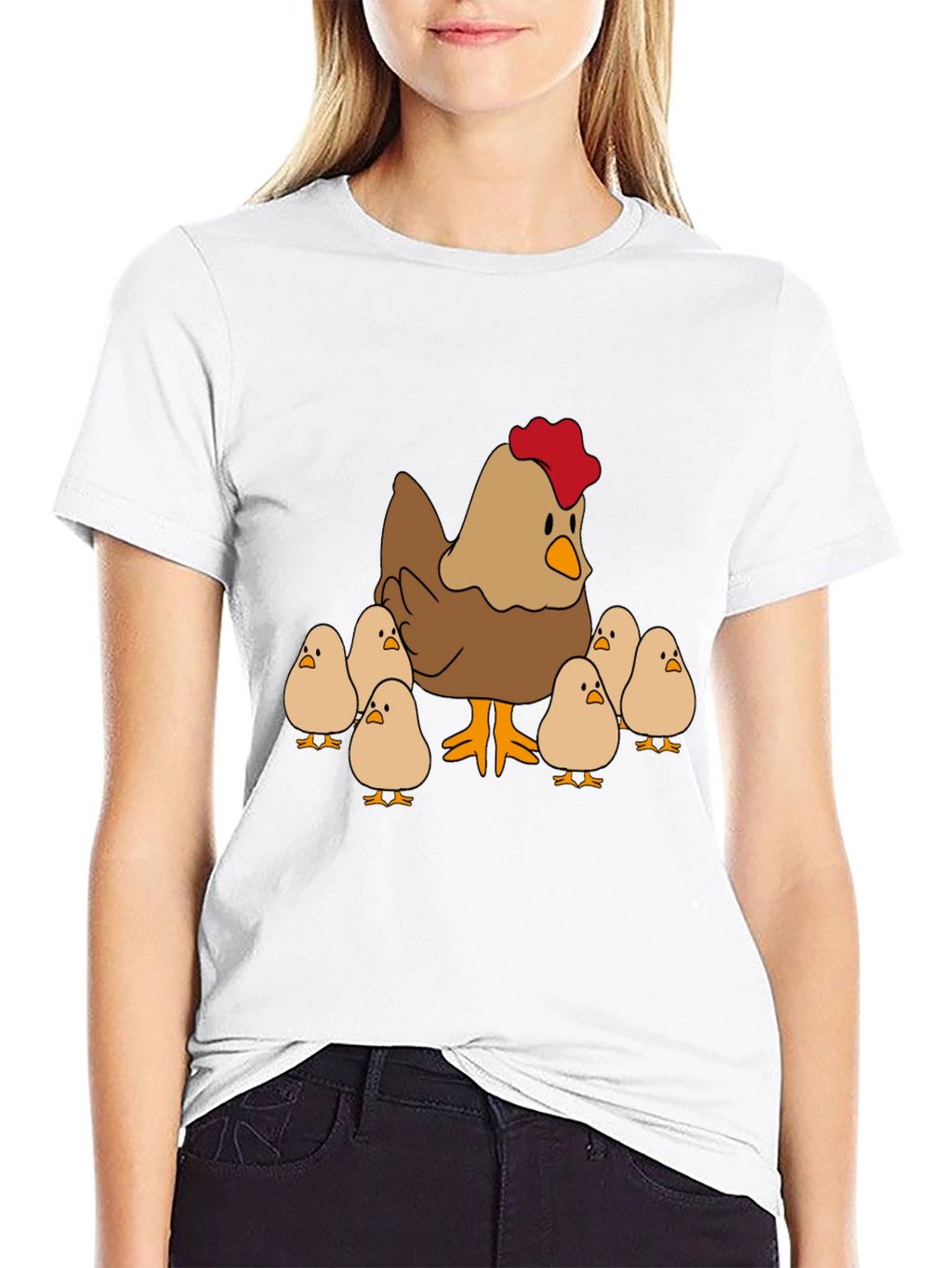 Cute Chicken and Chicks Graphic Tee
