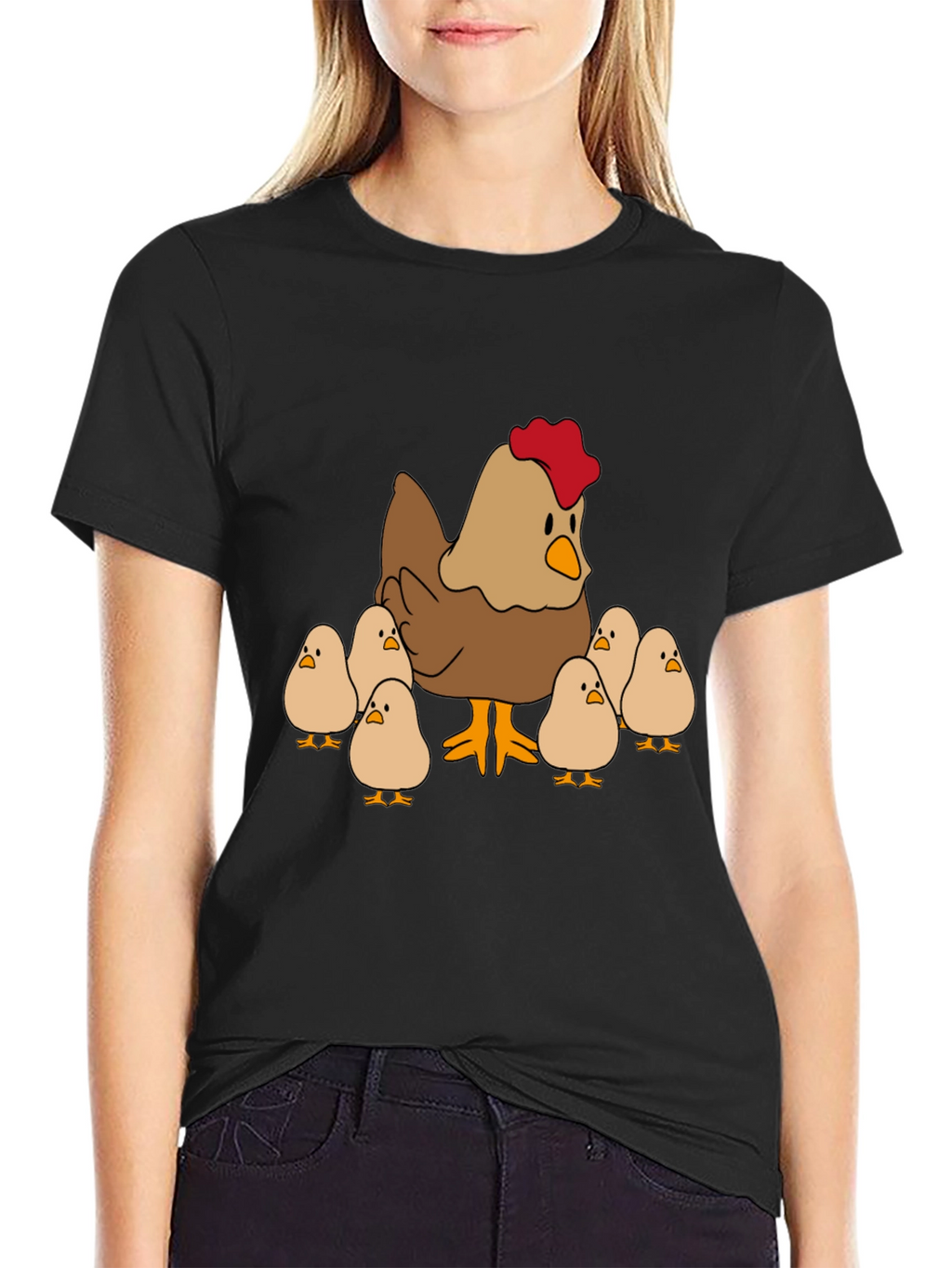 Cute Chicken and Chicks Graphic Tee