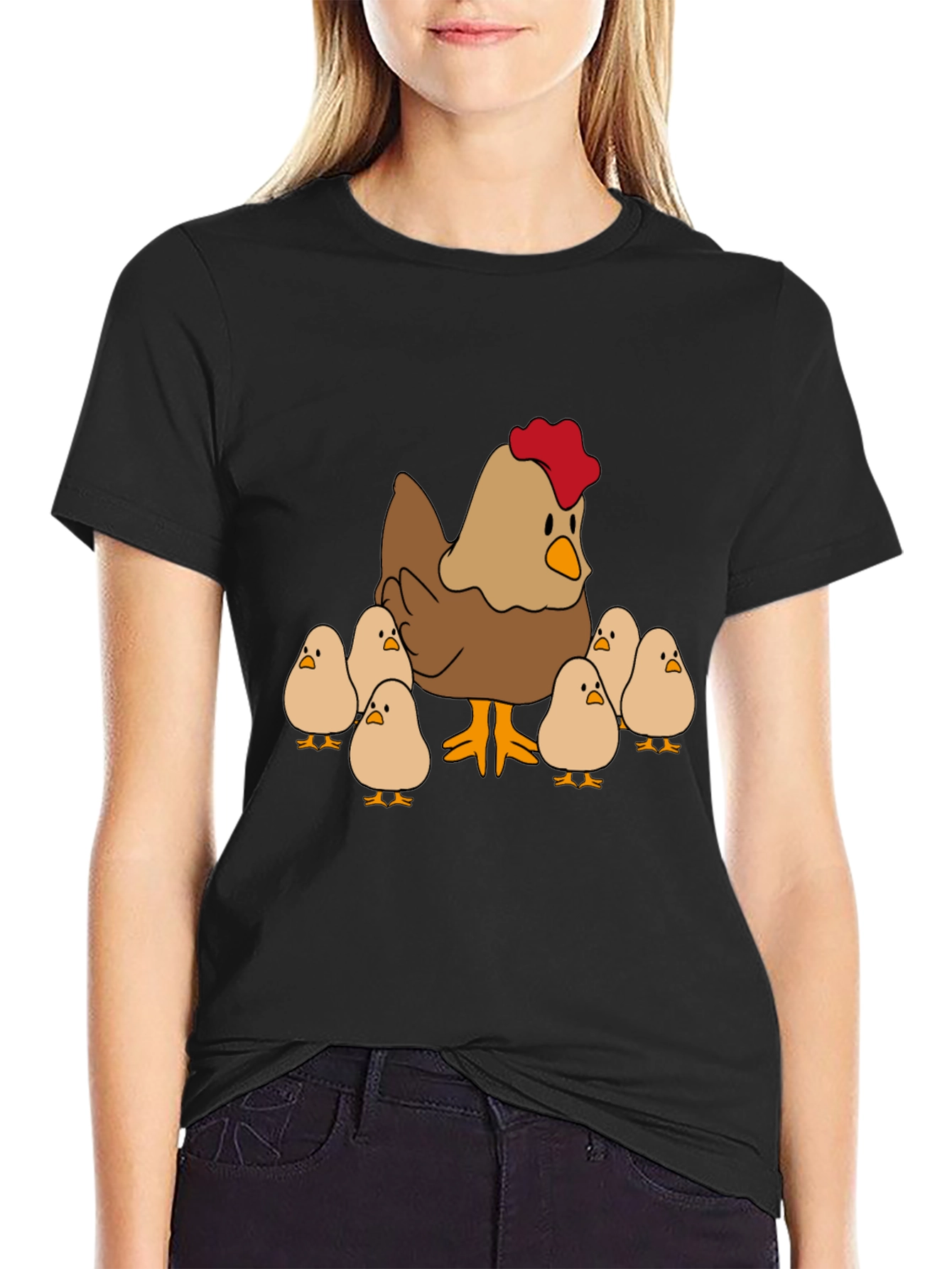 Cute Chicken and Chicks Graphic Tee