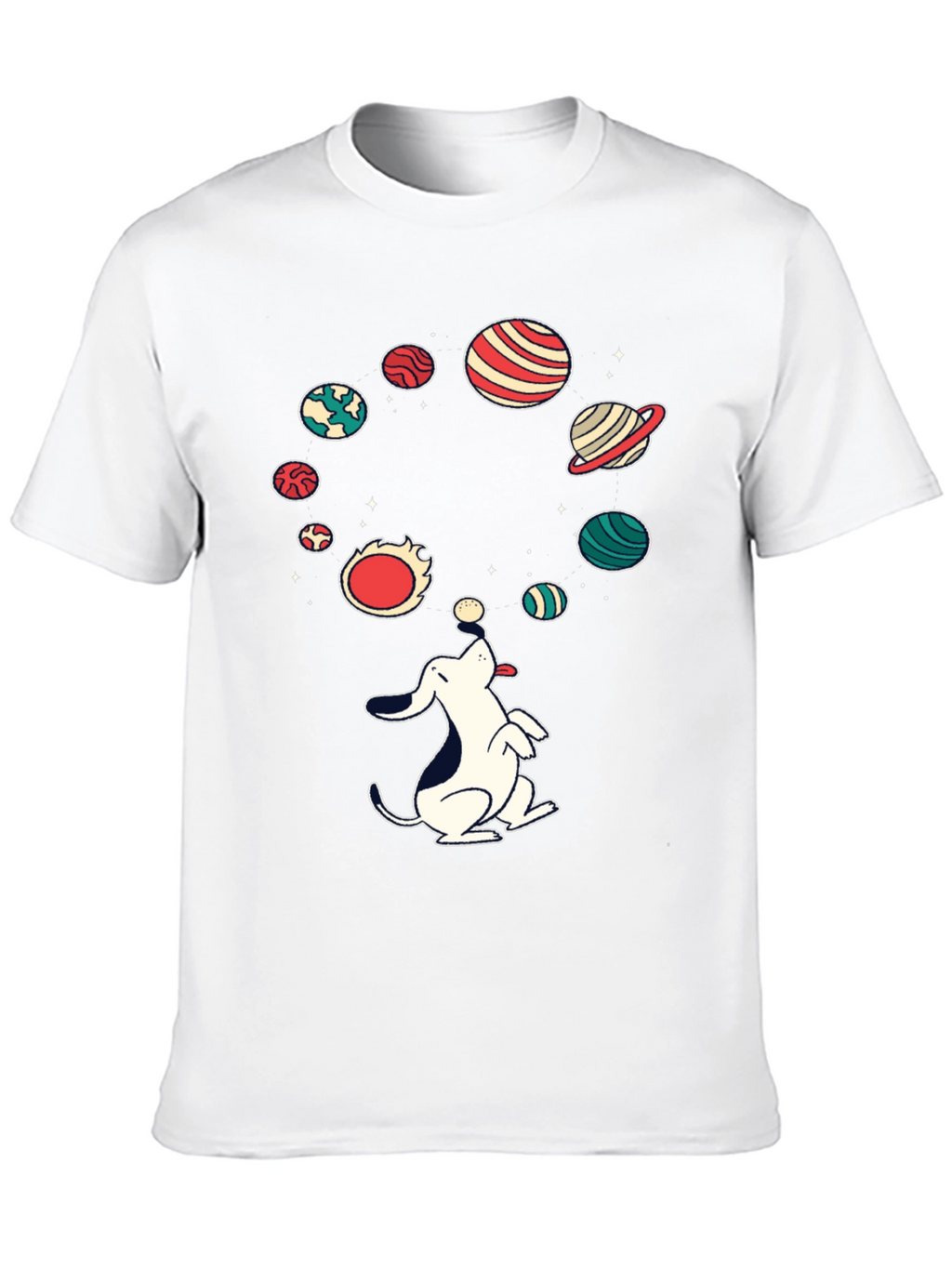 Dog Orbit T-Shirt - Planet Pup Design